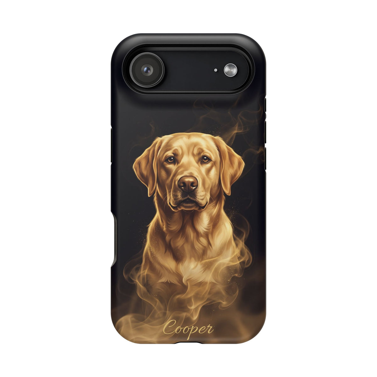 Personalized Gold Smoke Labrador Phone Case — Tough Magnetic Case with Wireless Charging