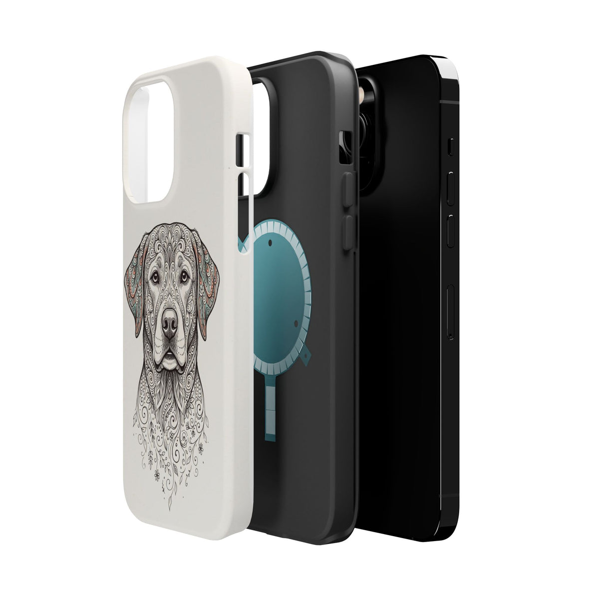 Mandala Labrador Phone Case — Tough Magnetic Case with Wireless Charging