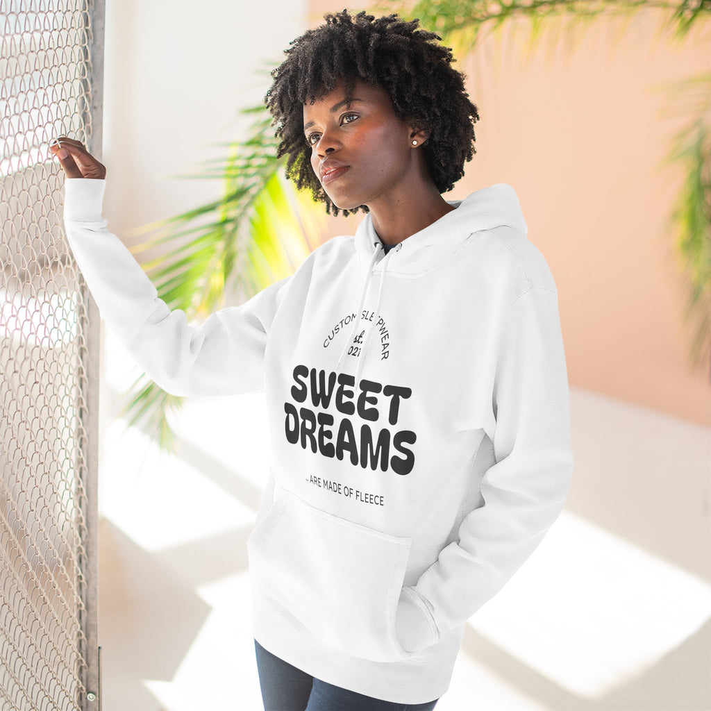 Sweet Dreams Hoodie — Cozy Fleece Pullover with Retro Script
