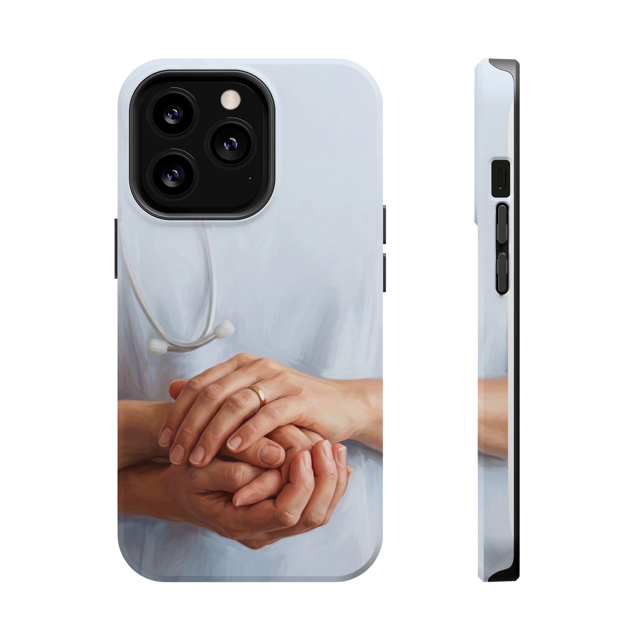 Impact-Resistant Phone Case — Caring Hands Wireless Charging Cover