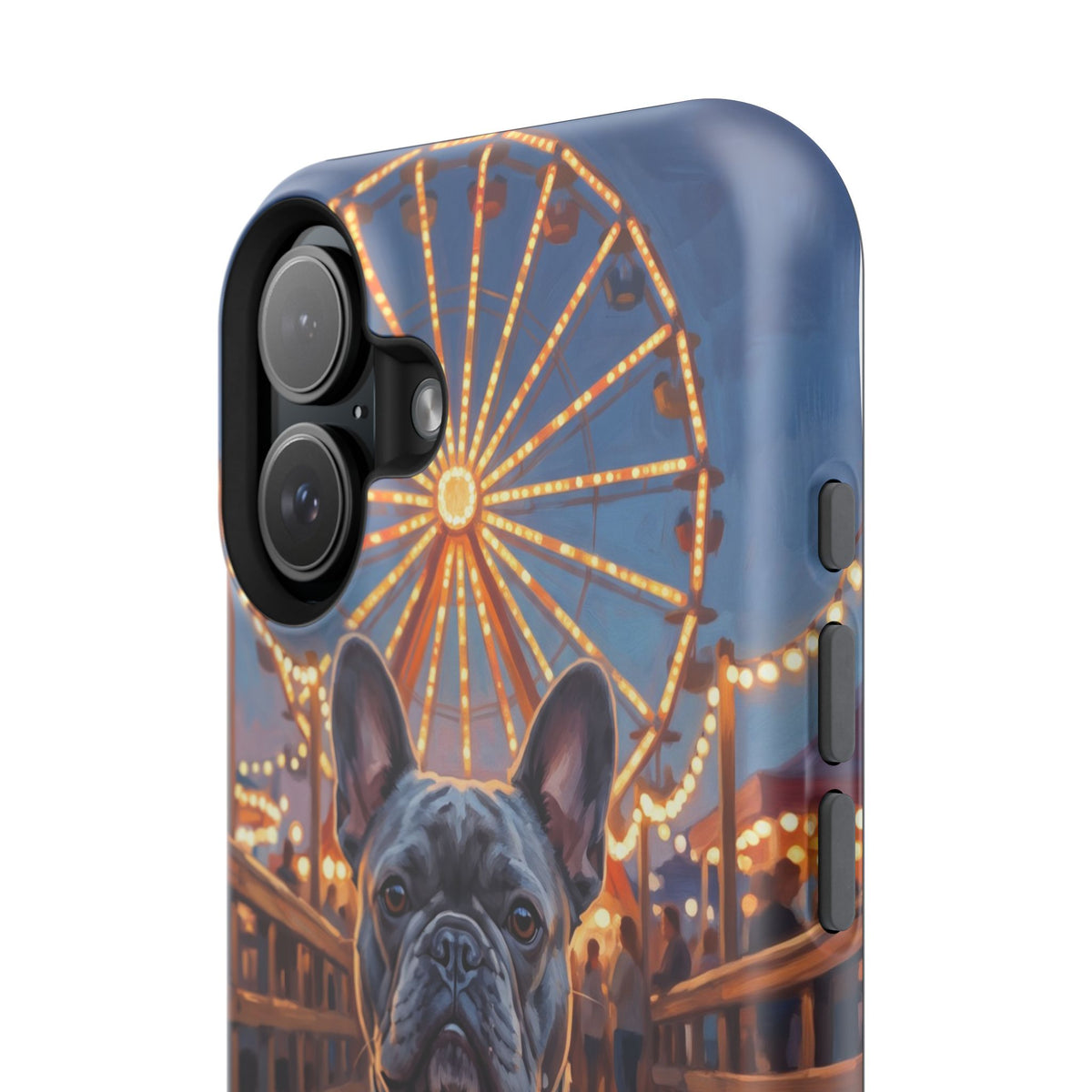 Personalized French Bulldog Pier Lights Phone Case — Wireless Charging Cover