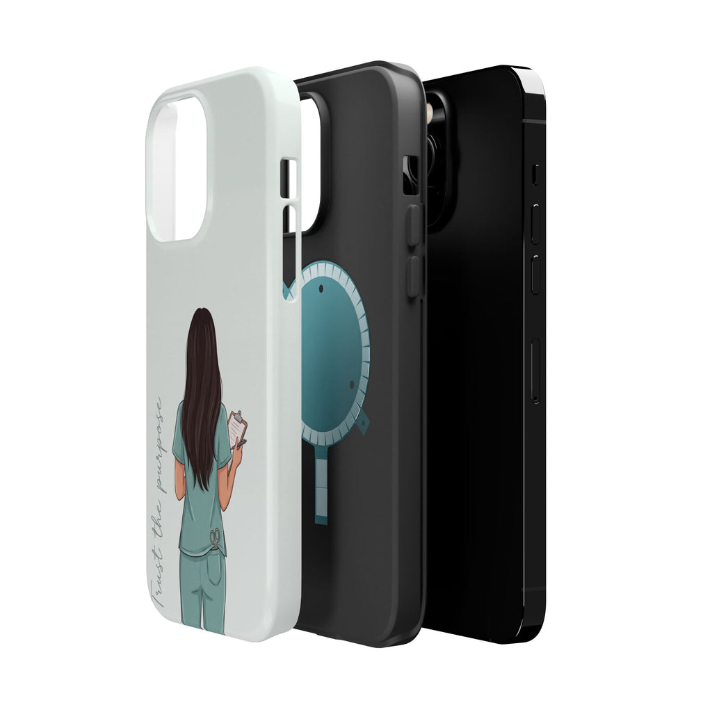 Nurse Illustration Phone Case — Impact-Resistant Wireless Charging Cover