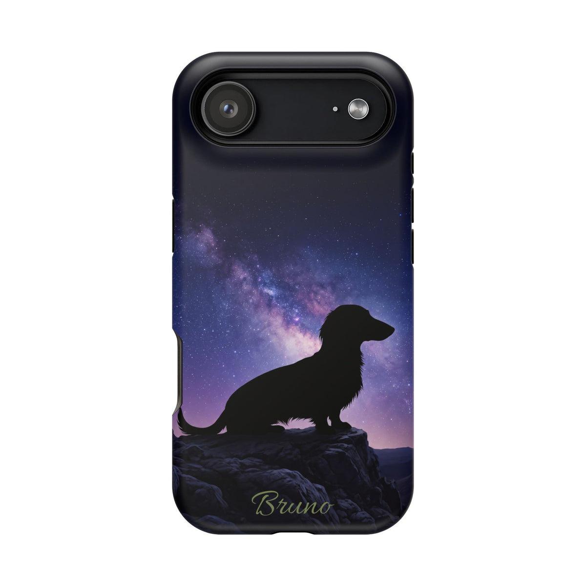 Personalized Dachshund Starry Night Phone Case — Wireless Charging Cover