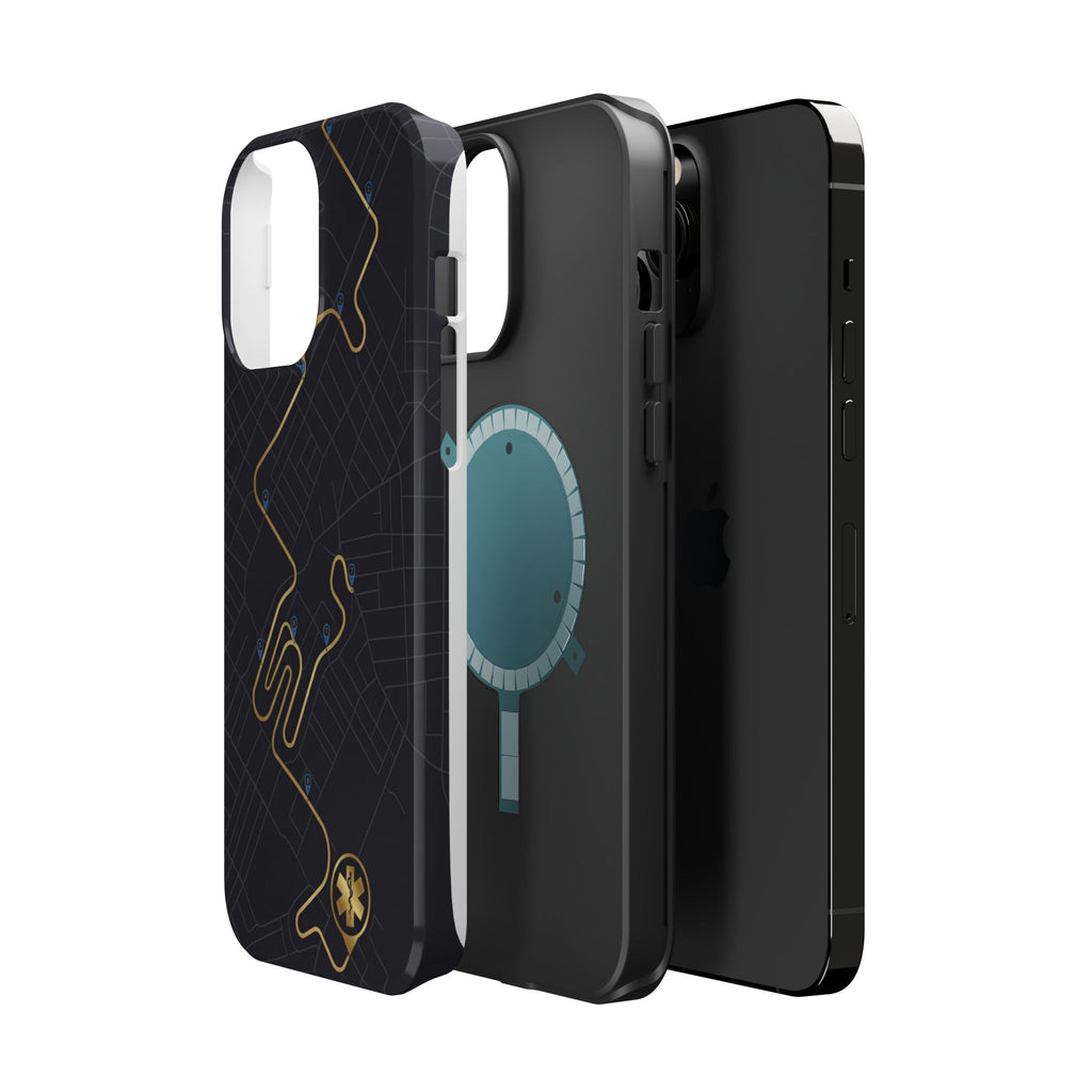Paramedic/EMT Route Line Phone Case — Magnetic Wireless Charging Cover