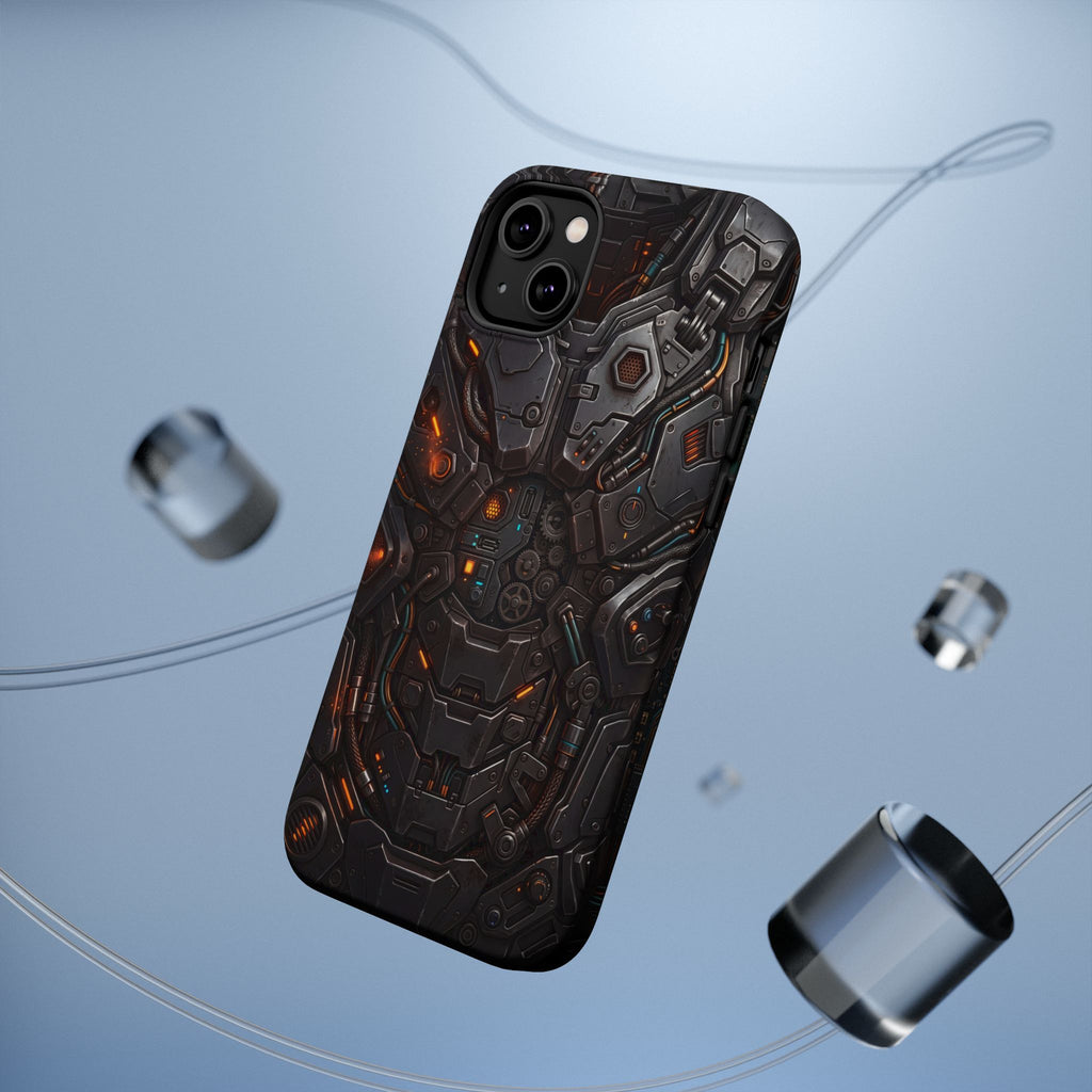 Mech Armor Phone Case — Industrial Circuit Wireless Charging Cover