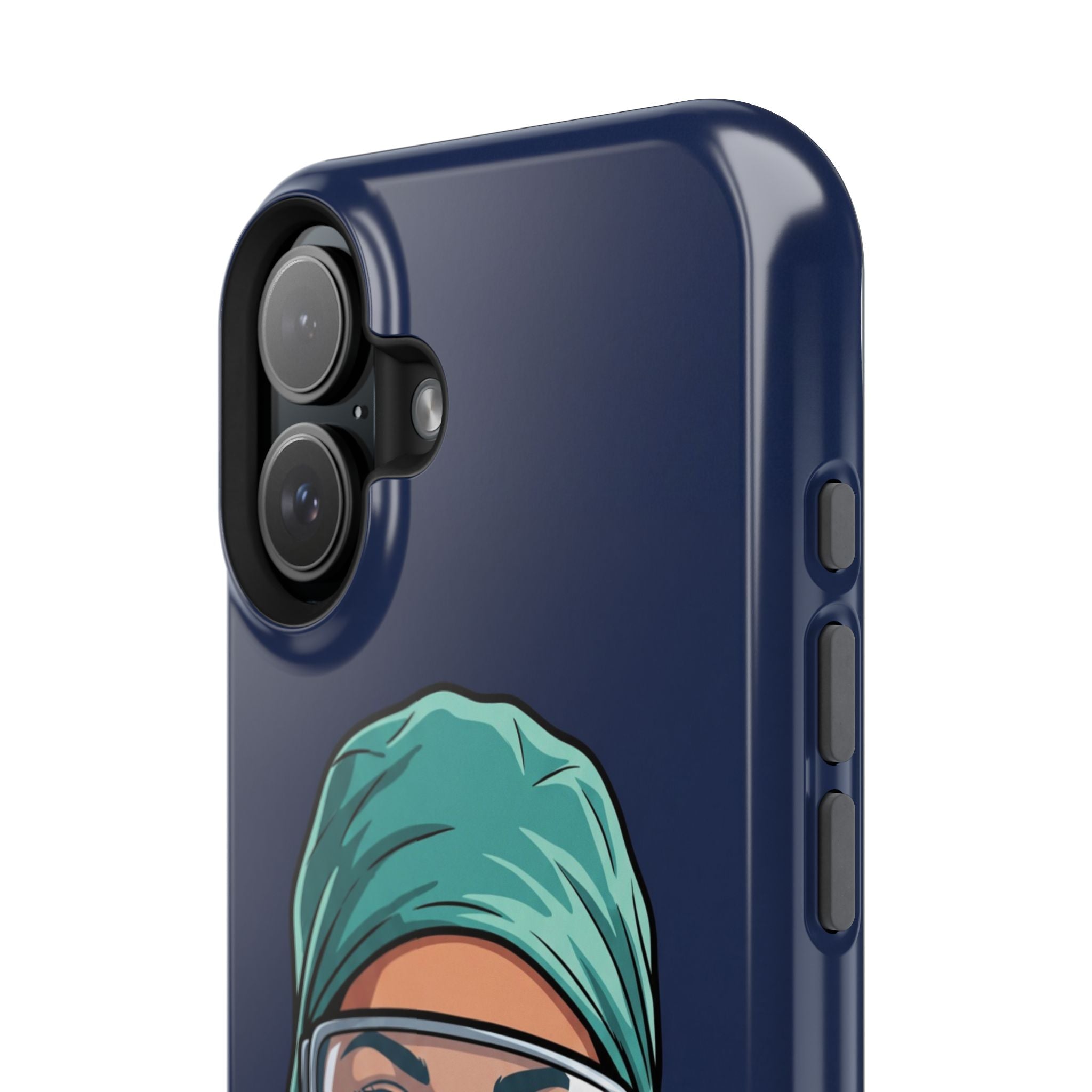 Bold Nurse Portrait Phone Case — Magnetic Wireless Charging Cover