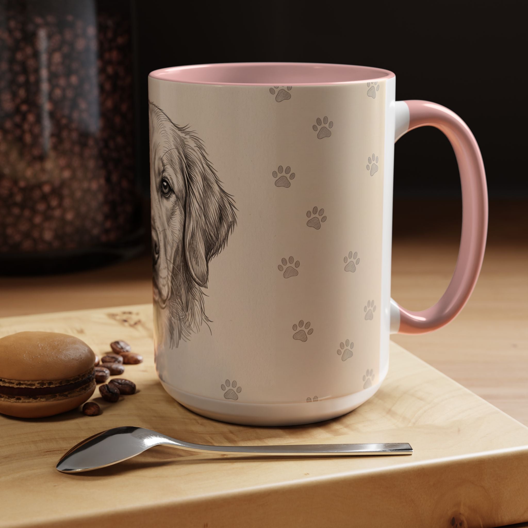 Golden Retriever Sketch Mug | Golden Retriever Lover Gift | Pencil Art Dog Coffee Mug