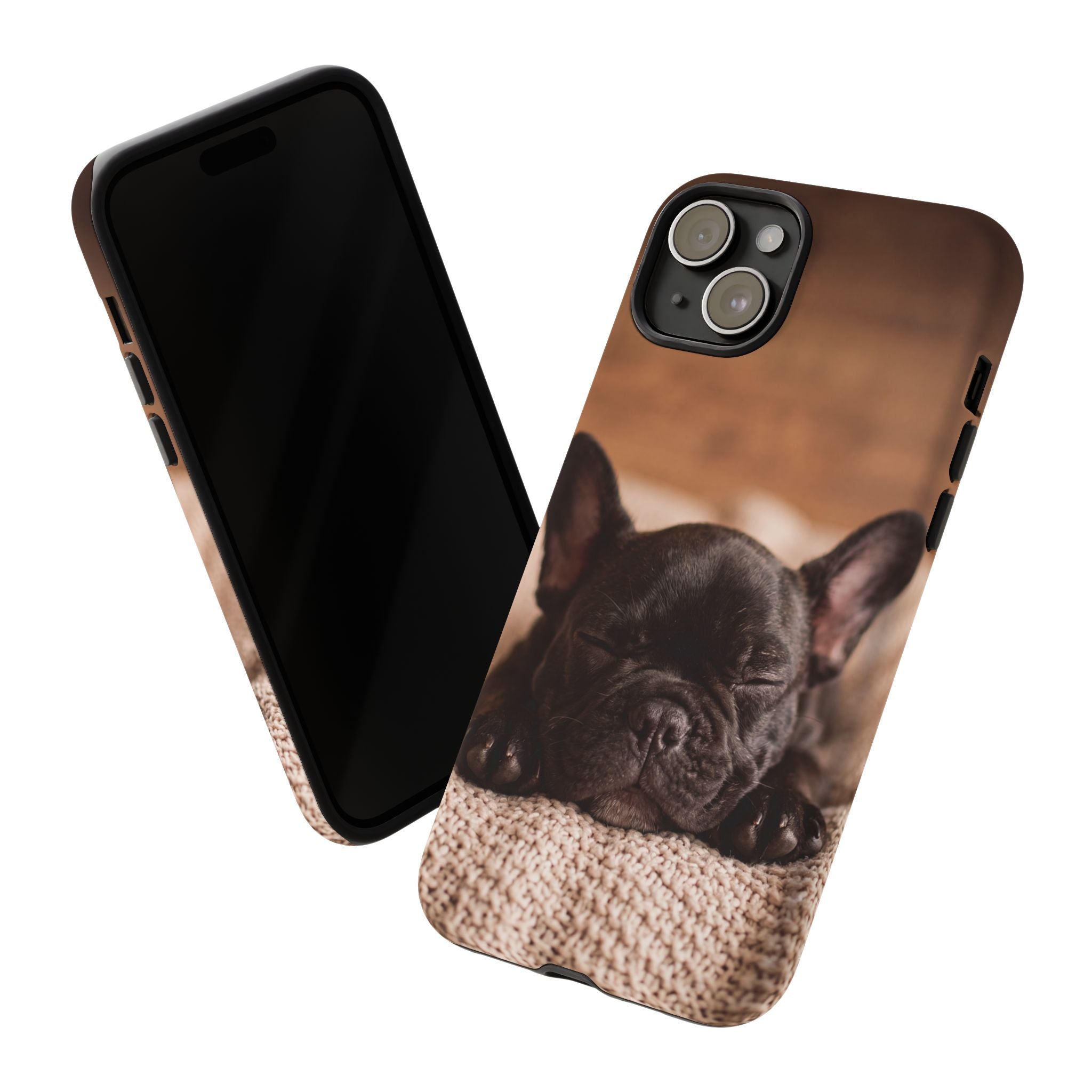 Sleeping French Bulldog Phone Case | Cozy Frenchie Resting on Blanket | iPhone & Samsung
