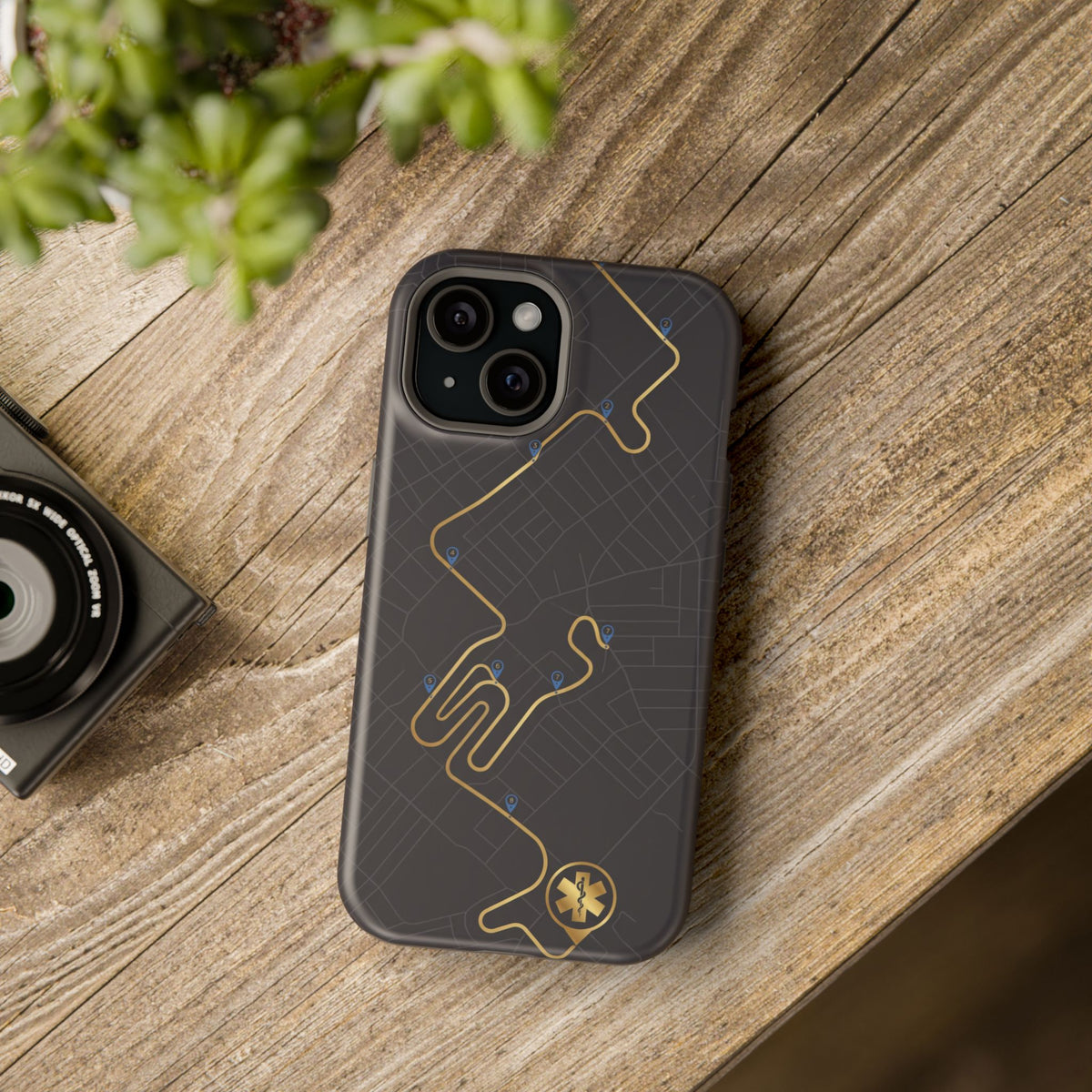 Paramedic/EMT Route Line Phone Case — Magnetic Wireless Charging Cover