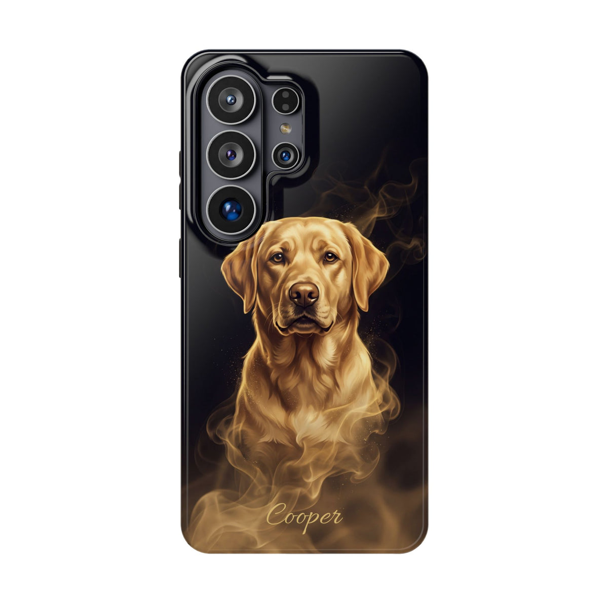 Personalized Gold Smoke Labrador Phone Case — Tough Magnetic Case with Wireless Charging