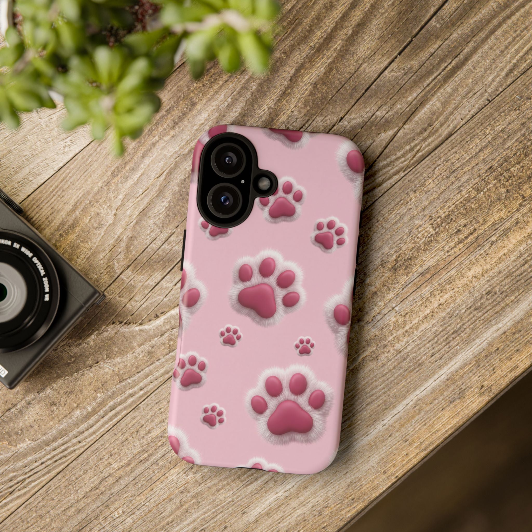 iphone & Samsung - Pink Paws Tough Phone Case — Cute Protective iPhone Cover