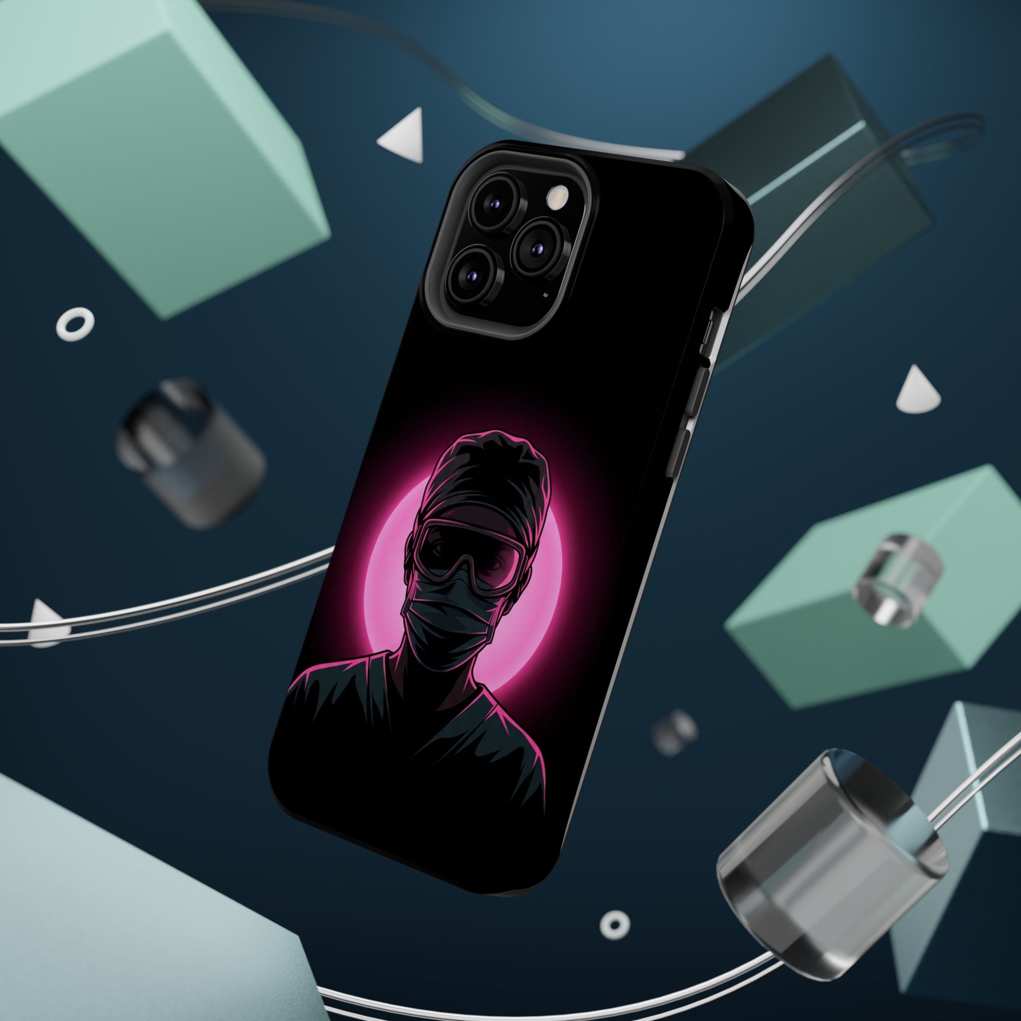 Nurse Portrait Phone Case — Navy Wireless Charging Cover