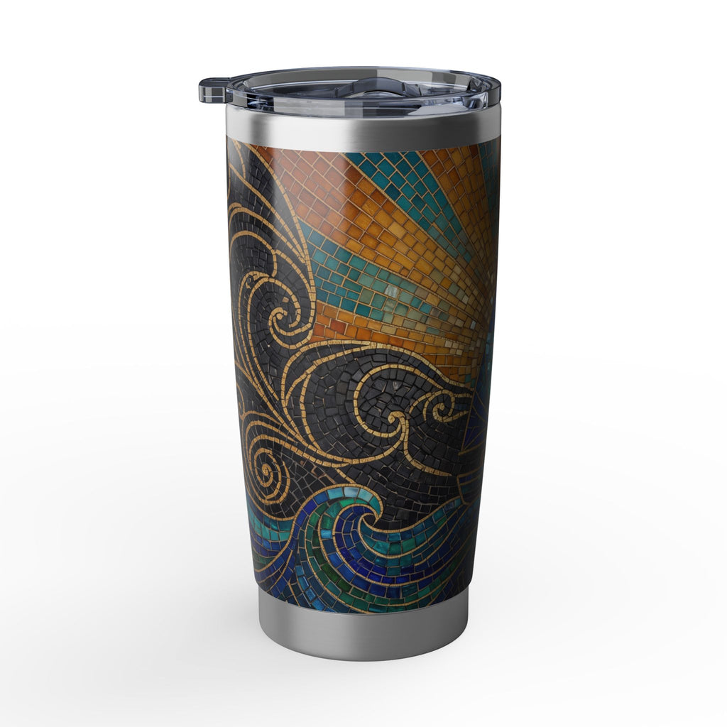 Sailing Tumbler | Jewel Mosaic Art — 20 oz Stainless Travel Mug