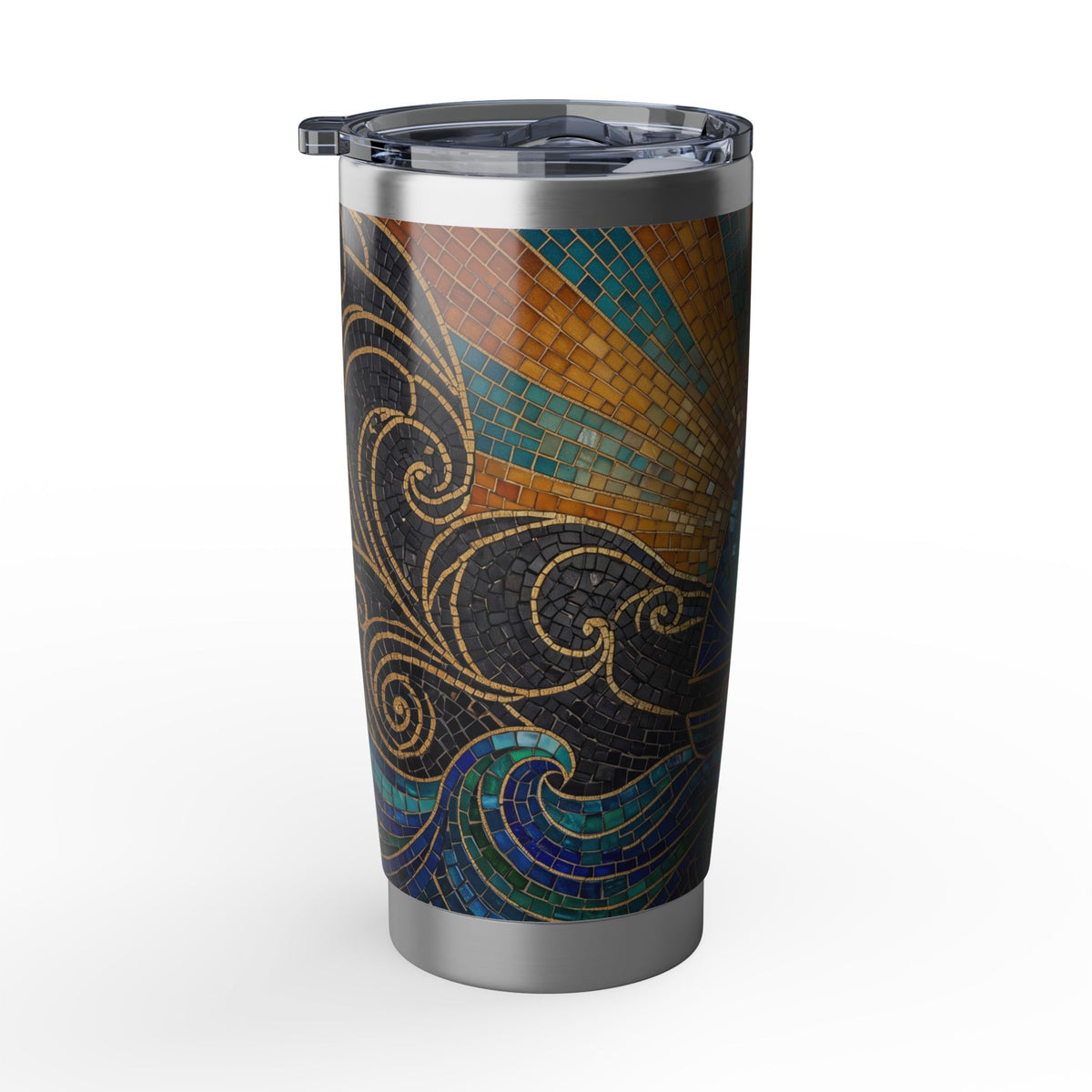 Sailing Tumbler | Jewel Mosaic Art — 20 oz Stainless Travel Mug