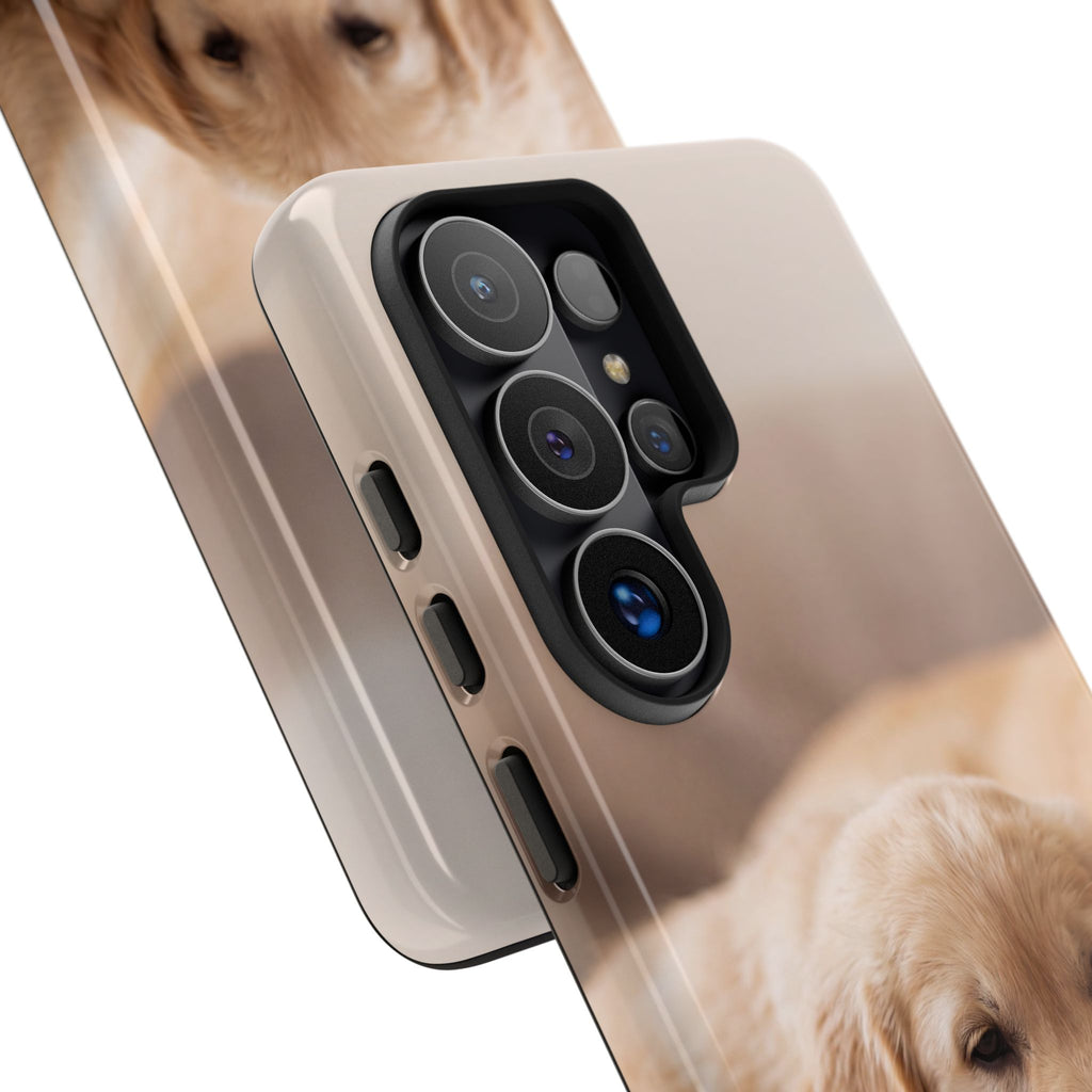 Sleepy Golden Retriever Puppy Phone Case | Cozy Cuddly Puppy Portrait | Samsung & iPhone