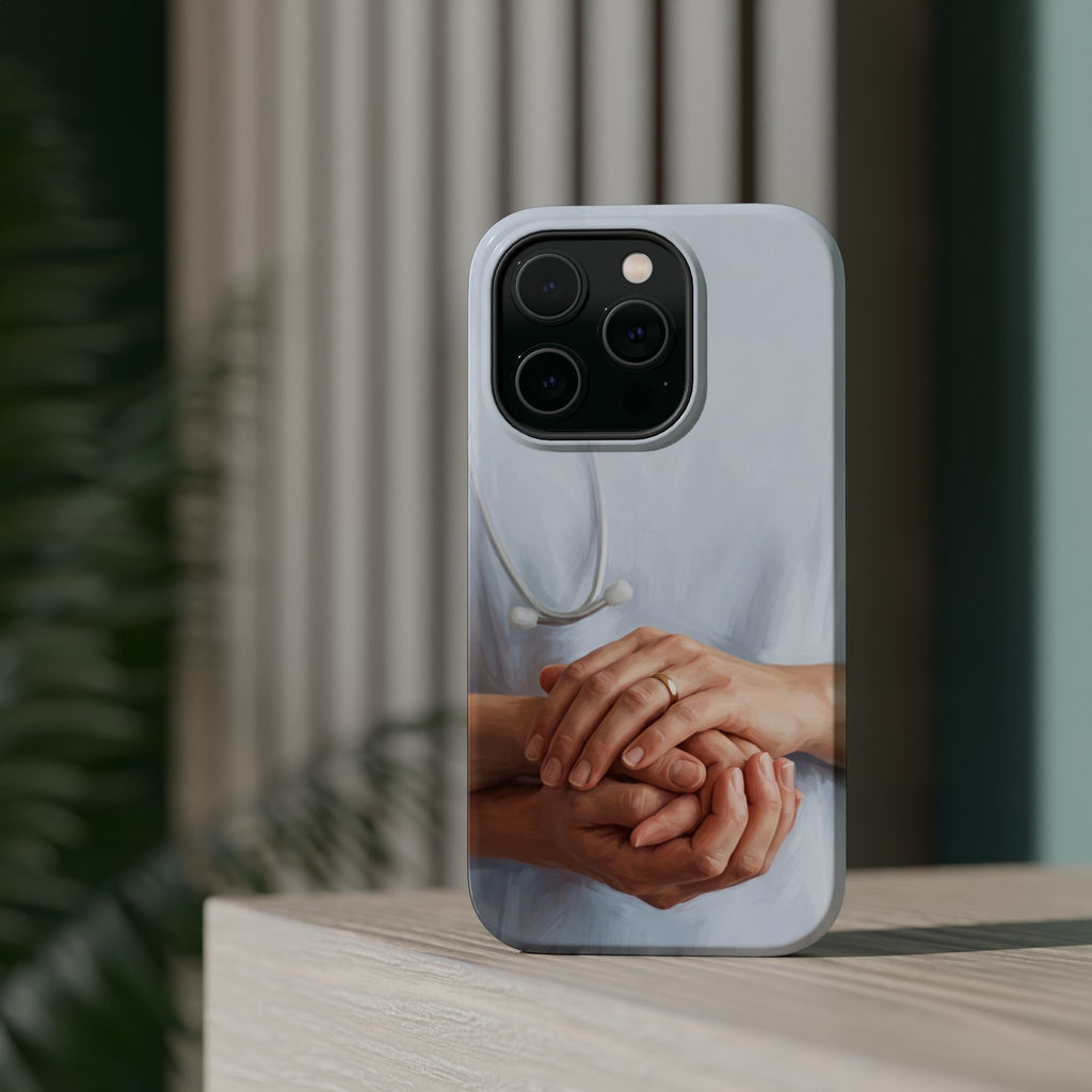 Impact-Resistant Phone Case — Caring Hands Wireless Charging Cover