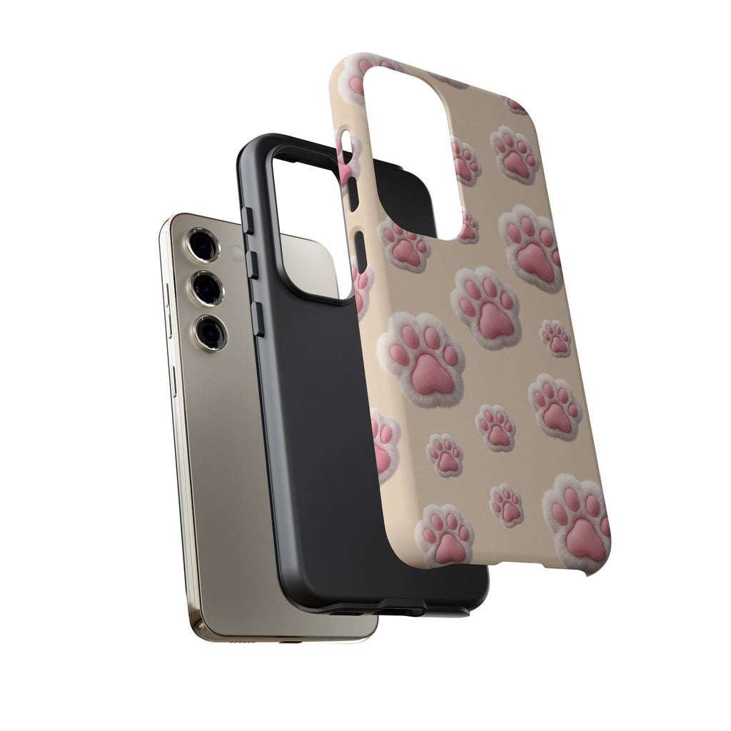 Golden Retriever Paw Print Phone Case | Cute Pink Paw Pattern for Dog Lovers | iPhone & Samsung