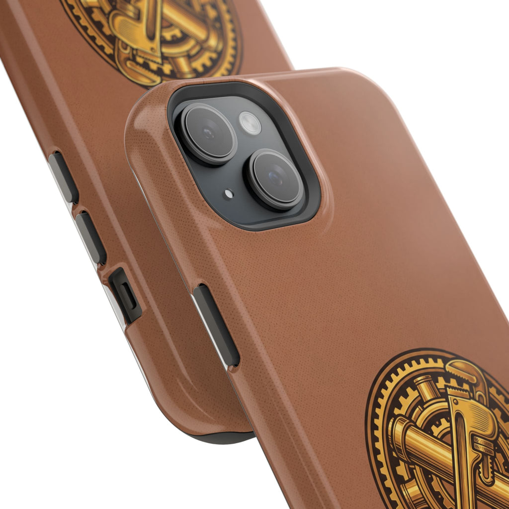 Plumber Born to Build Phone Case — Badge Wireless Charging Cover