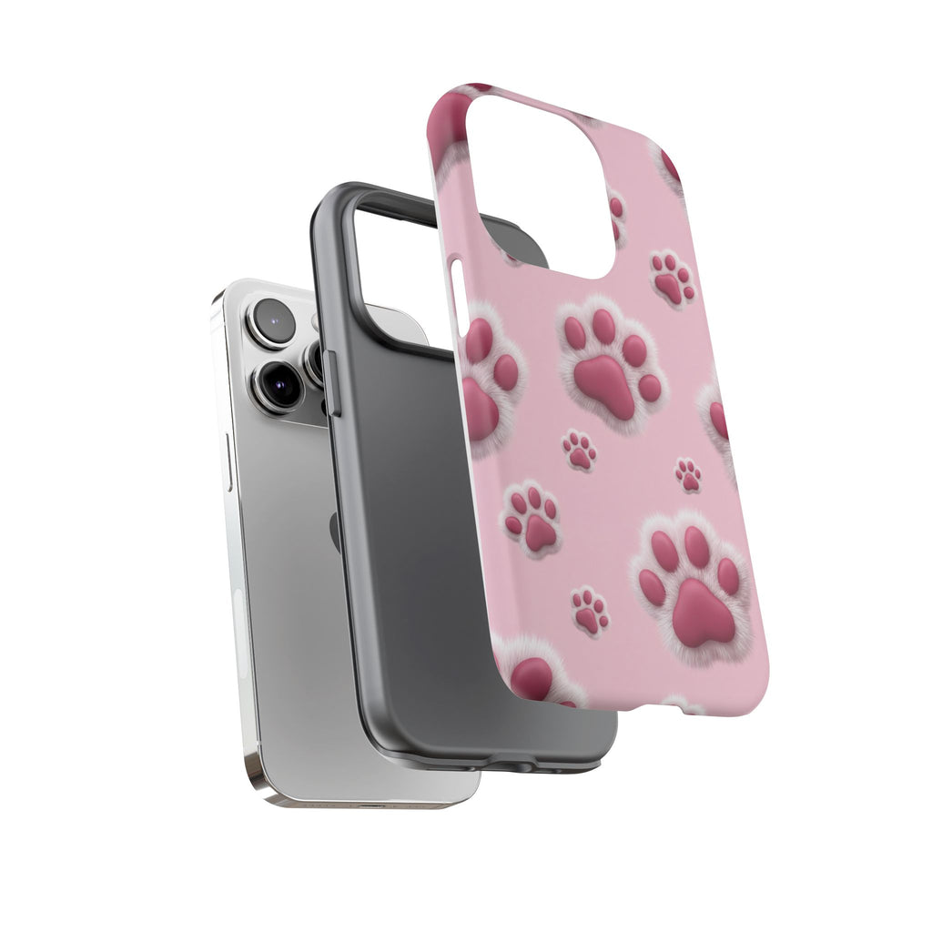 iphone & Samsung - Pink Paws Tough Phone Case — Cute Protective iPhone Cover