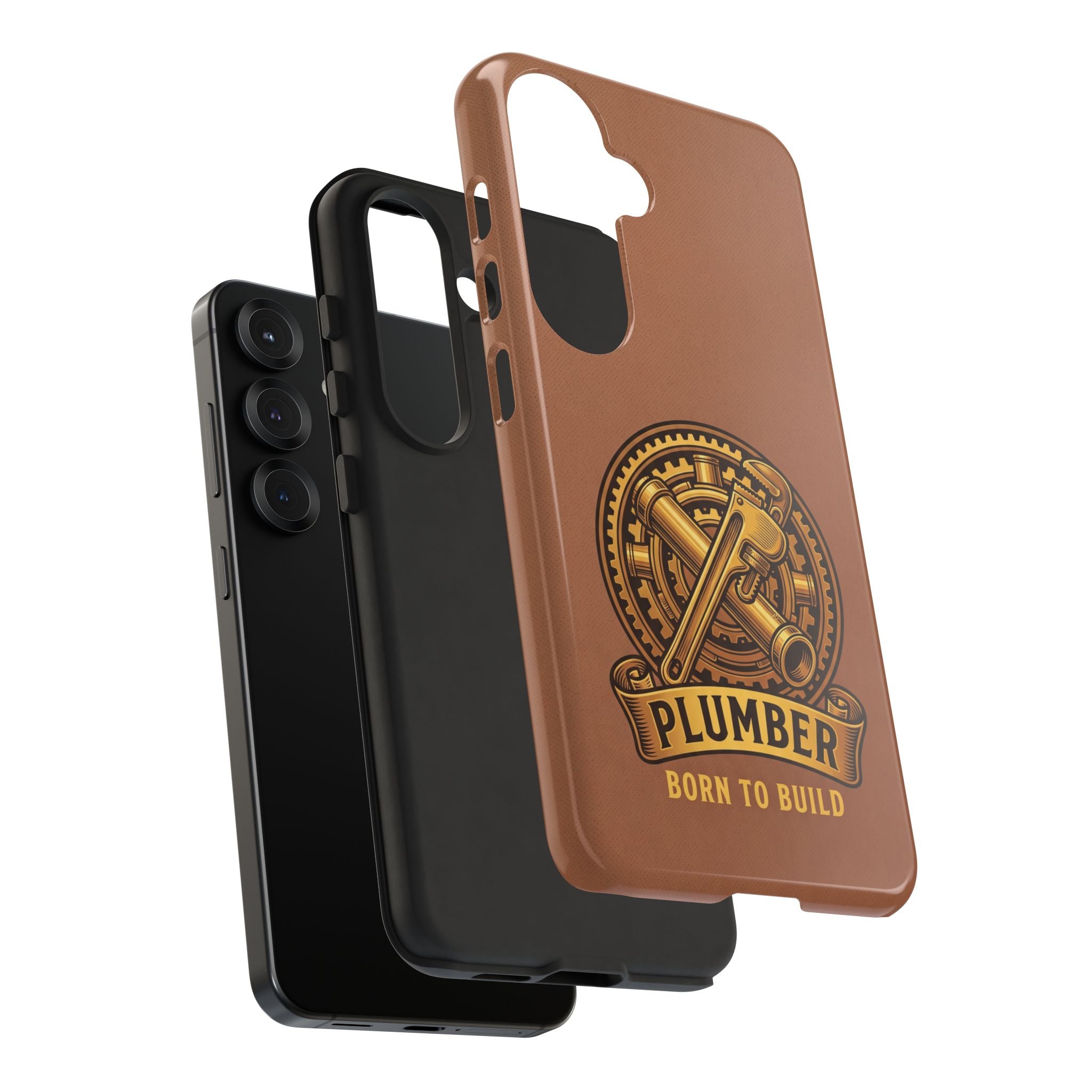 Plumber Born to Build Leather Phone Case - Samsung & iPhone Series