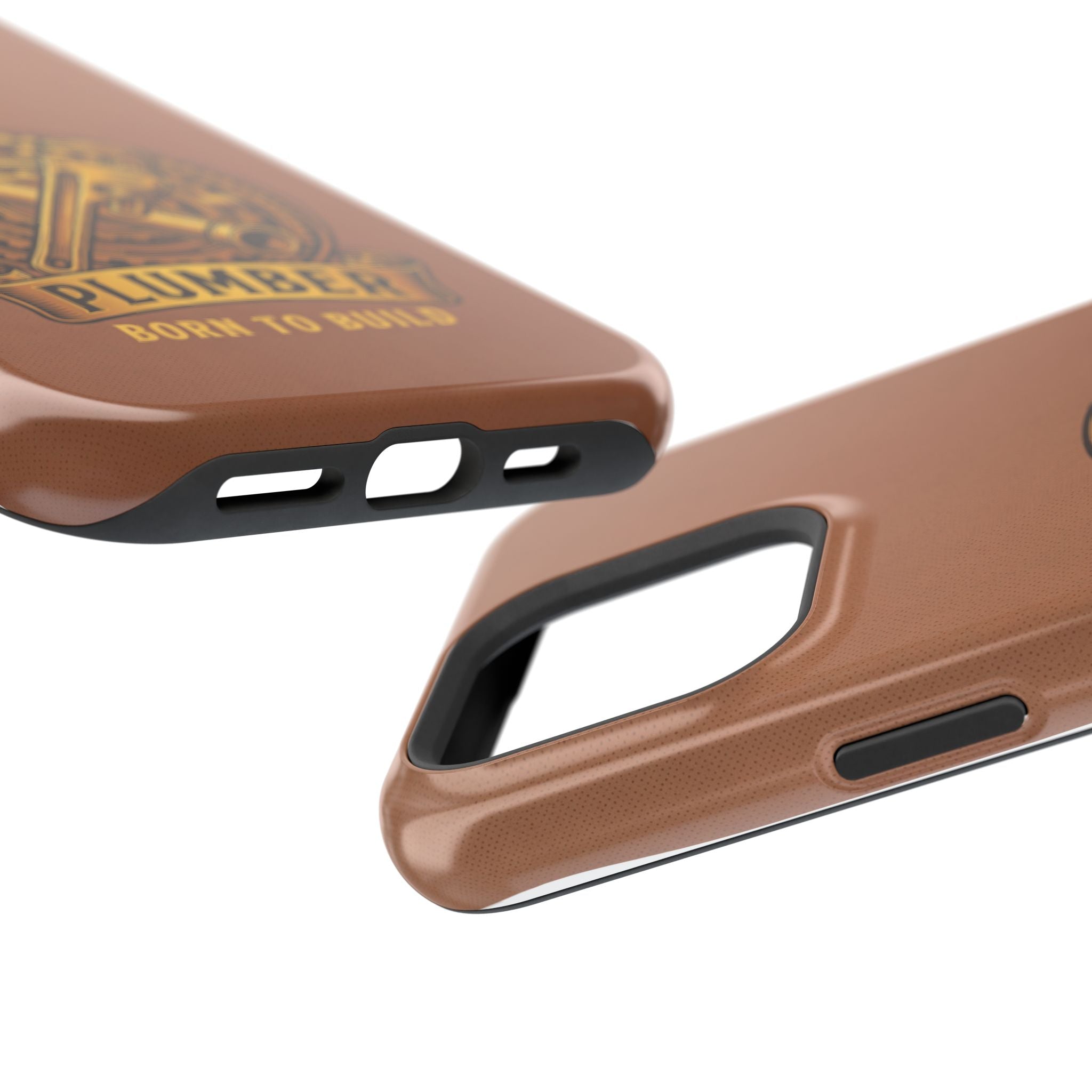 Plumber Born to Build Phone Case — Badge Wireless Charging Cover