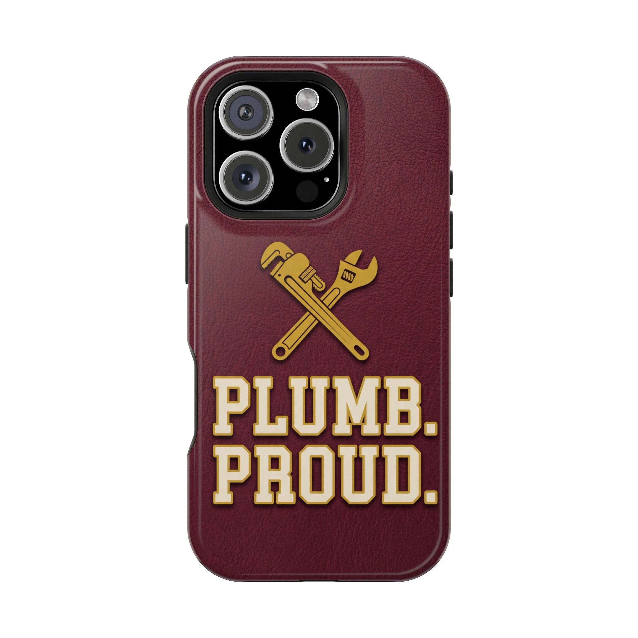 Plumb. Proud. Phone Case — Crossed Wrenches Wireless Charging Cover