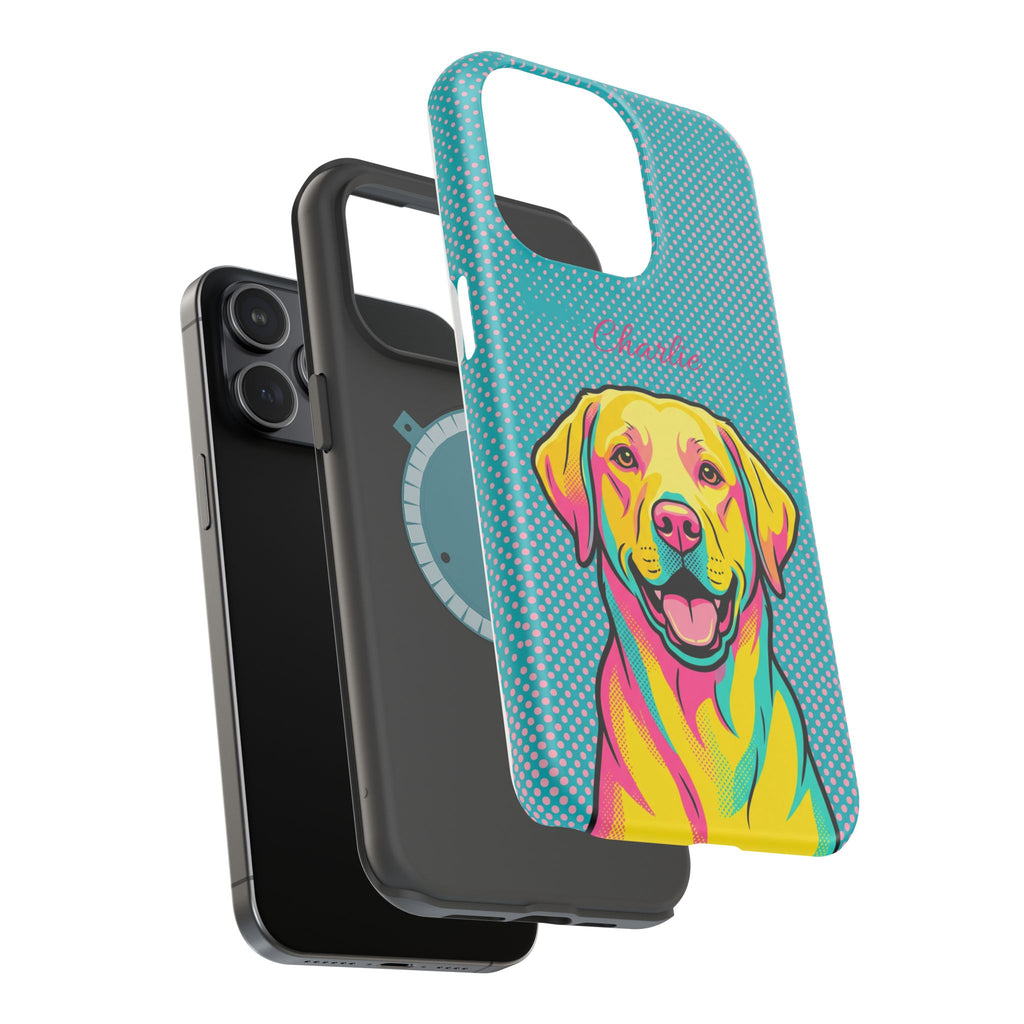 Personalized Pop Art Labrador Phone Case — Tough Magnetic Case with Wireless Charging