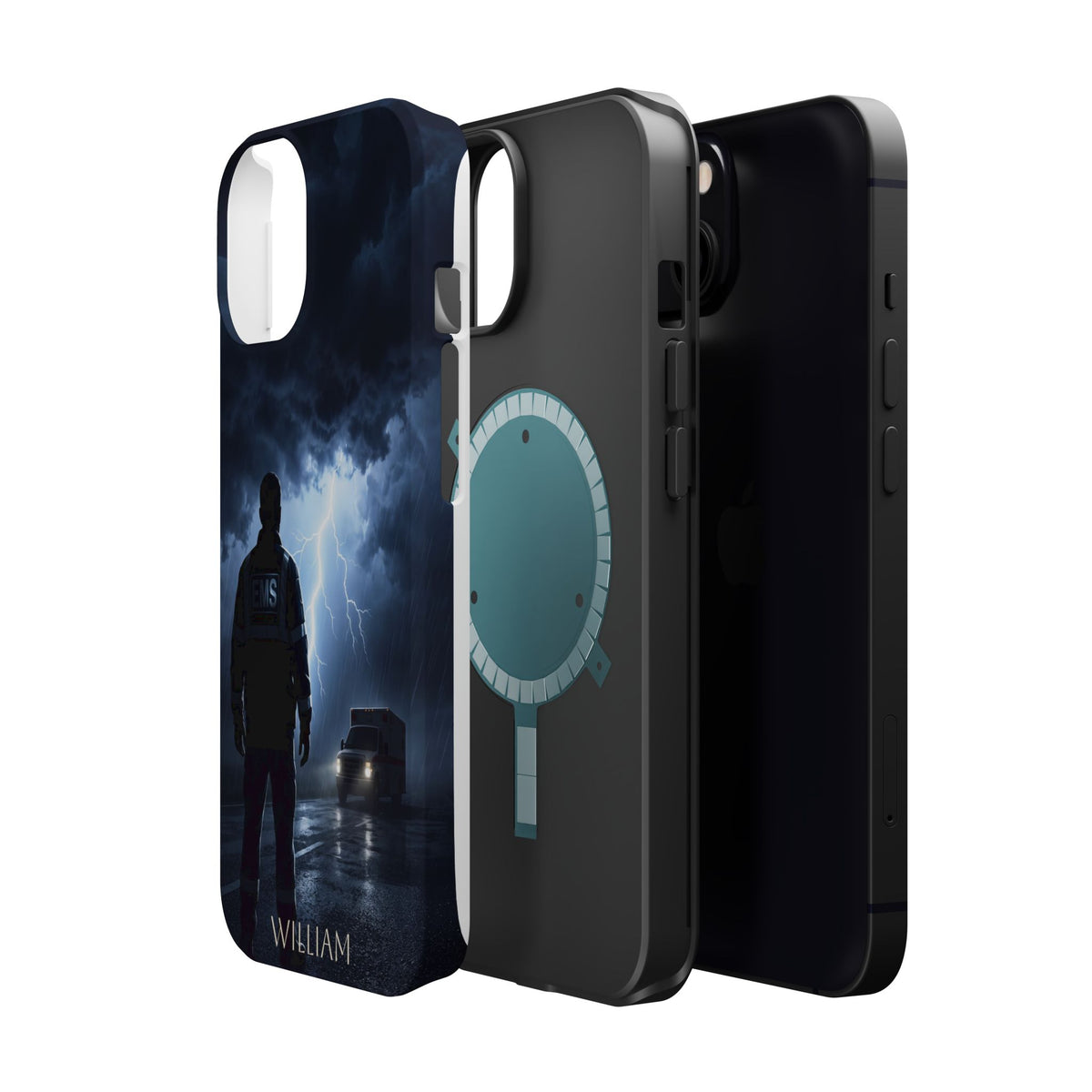 Personalized Lightning Storm EMS Phone Case — Wireless Charging Cover
