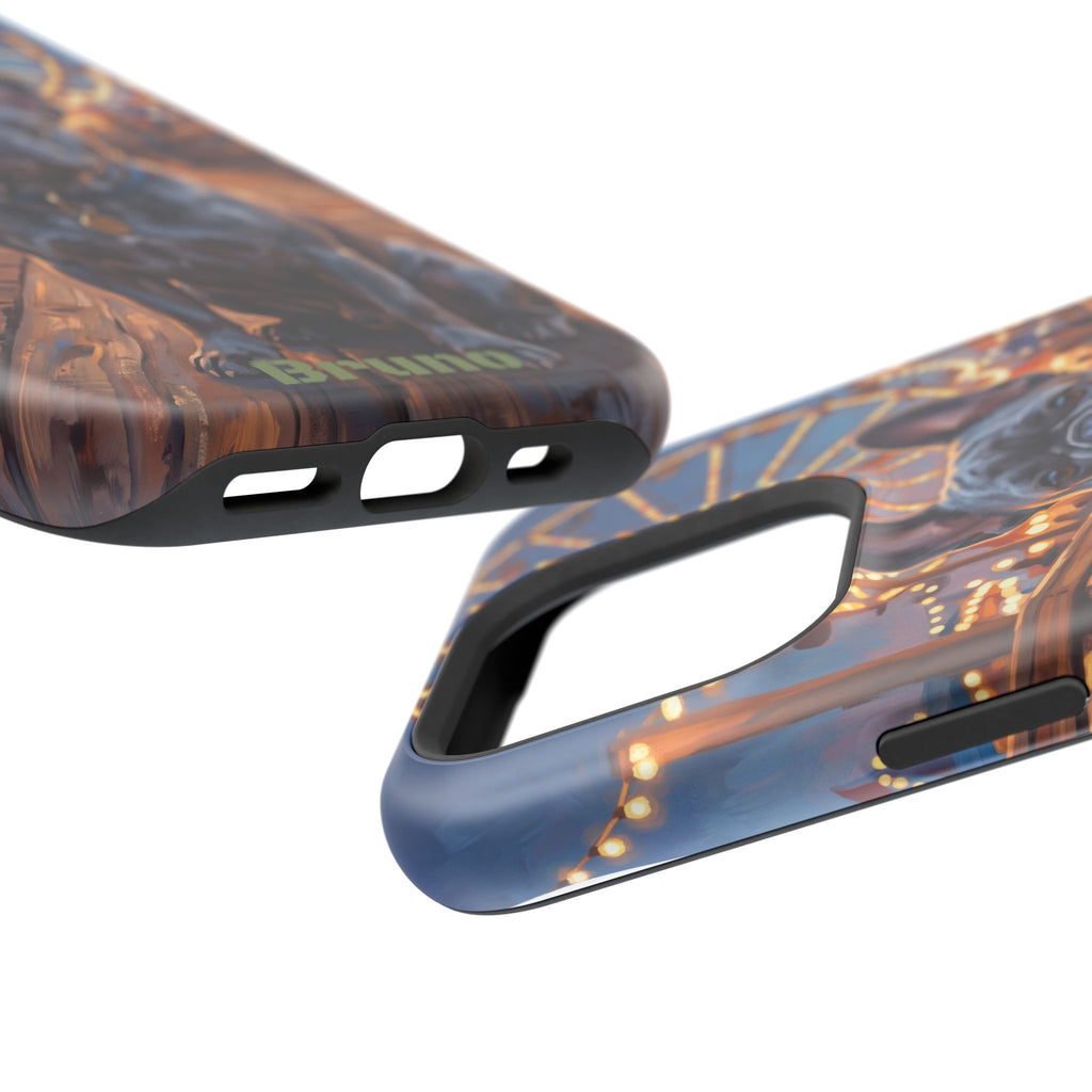 Personalized French Bulldog Pier Lights Phone Case — Wireless Charging Cover