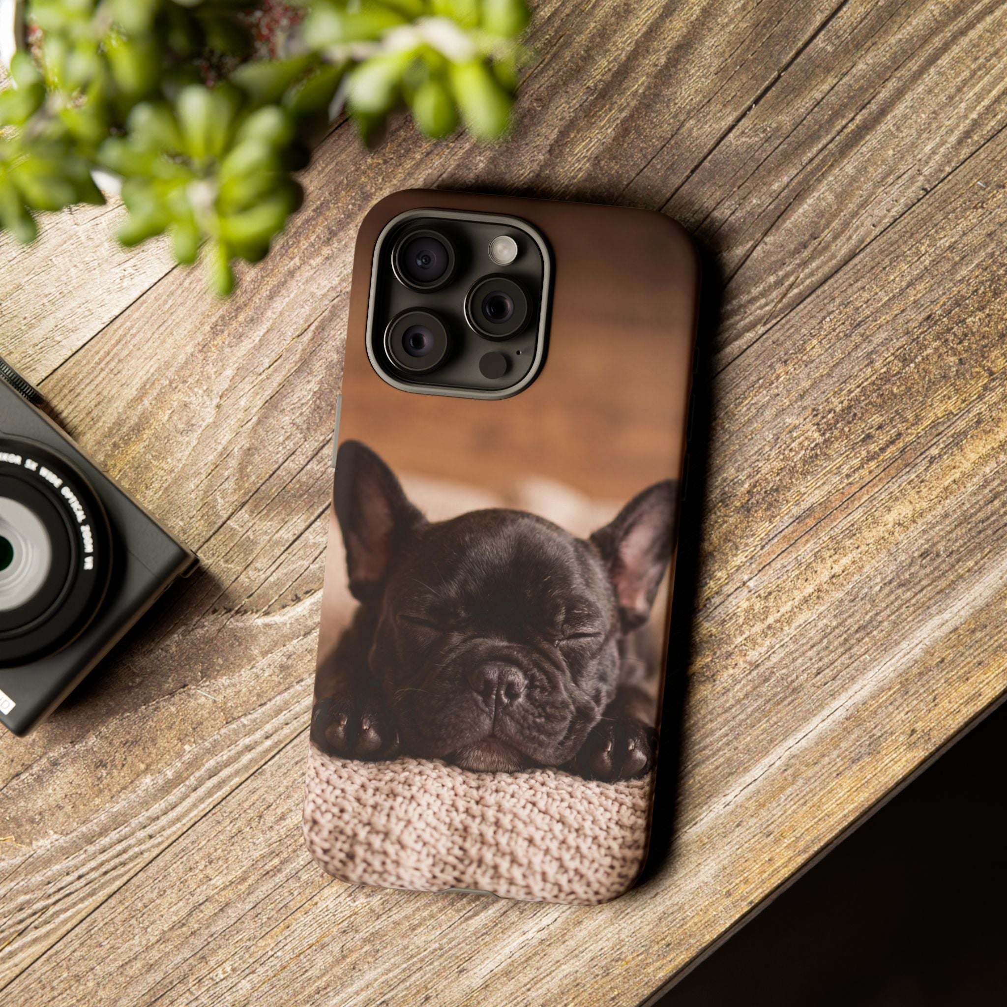 Sleeping French Bulldog Phone Case | Cozy Frenchie Resting on Blanket | iPhone & Samsung
