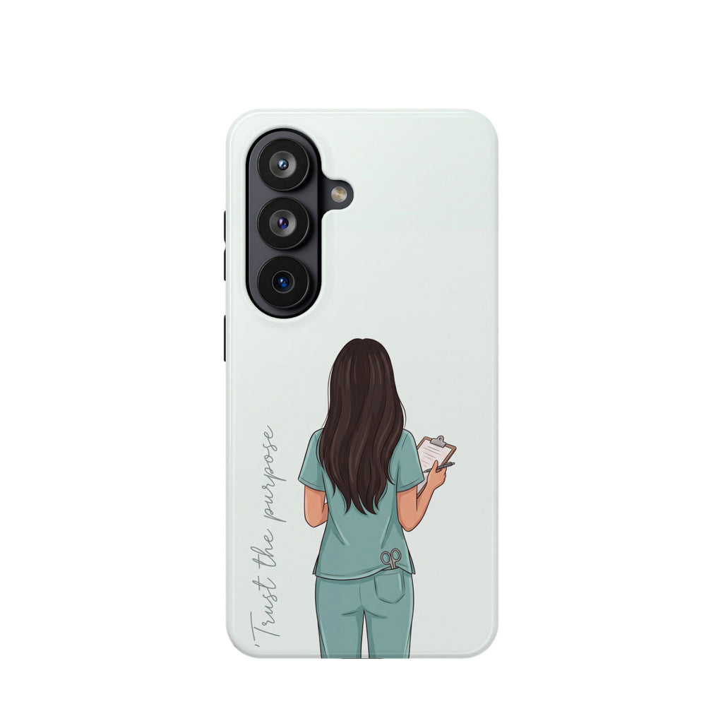 Nurse Illustration Phone Case — Impact-Resistant Wireless Charging Cover