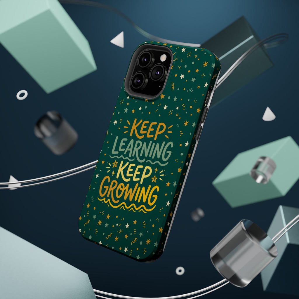 Keep Learning Keep Growing Teacher Phone Case — Wireless Charging Cover