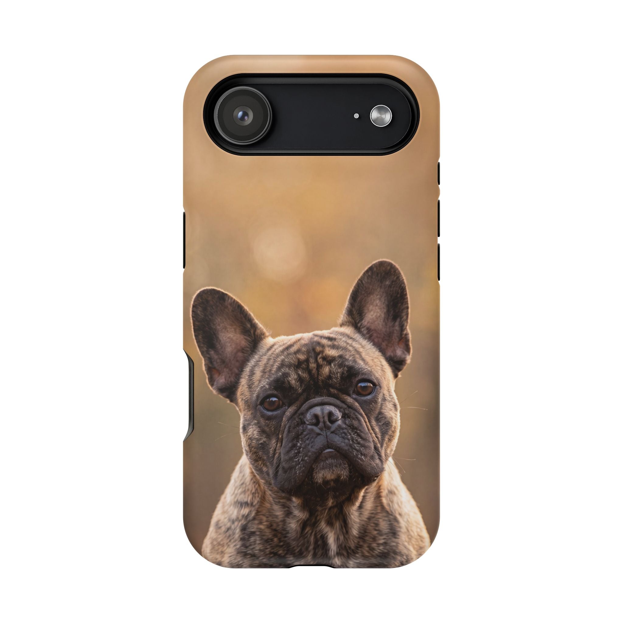 Brindle French Bulldog Phone Case — Impact-Resistant Wireless Charging Cover