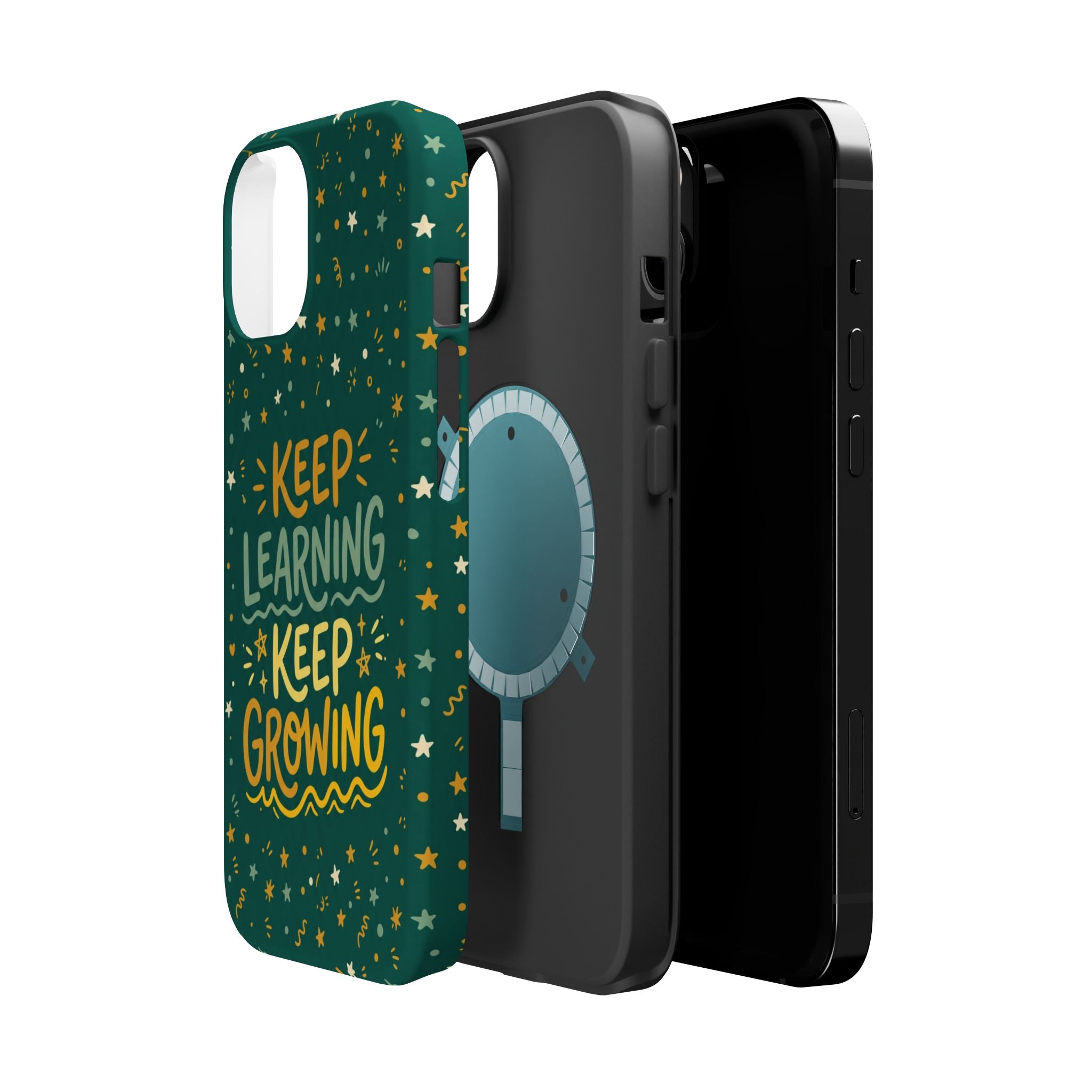 Keep Learning Keep Growing Teacher Phone Case — Wireless Charging Cover