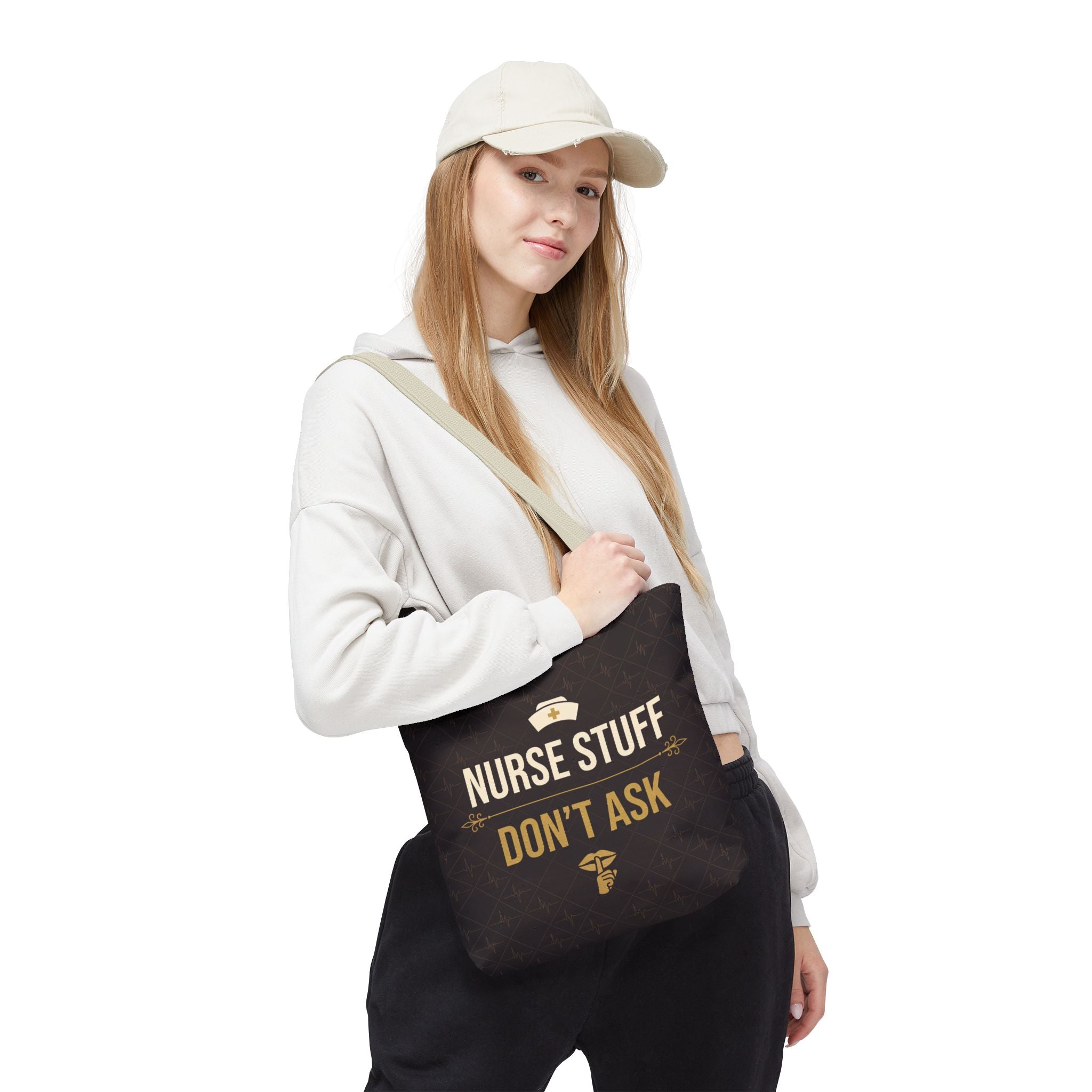 Nurse Stuff Don't Ask Tote | Funny Nurse Gift Tote Bag | Nurse Humour Appreciation Gift | Premium Polyester Carry-All