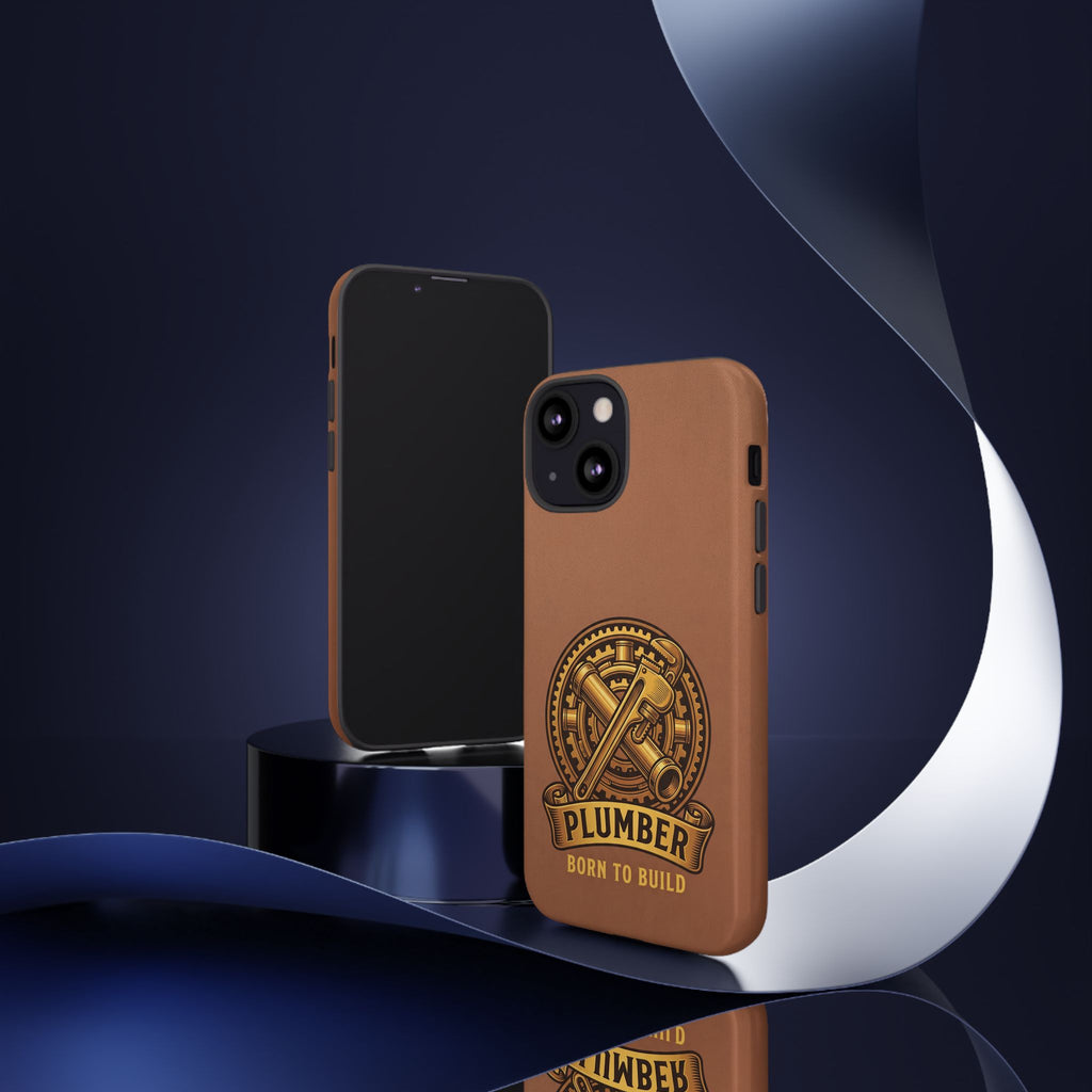 Plumber Born to Build Leather Phone Case - Samsung & iPhone Series