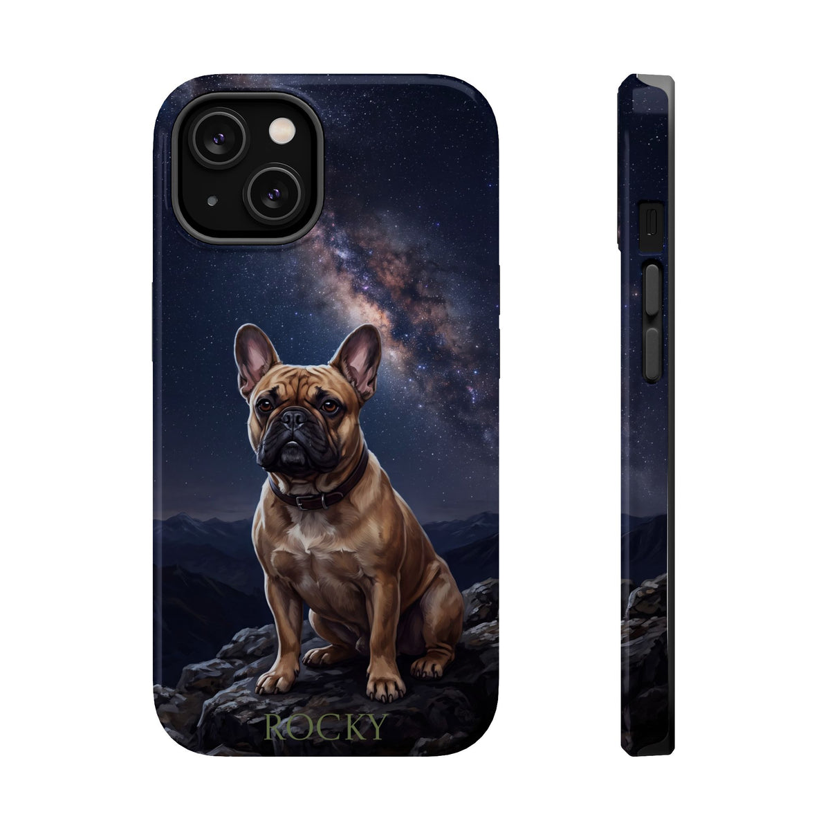 Personalized French Bulldog Starry Night Sky Phone Case — Wireless Charging Cover