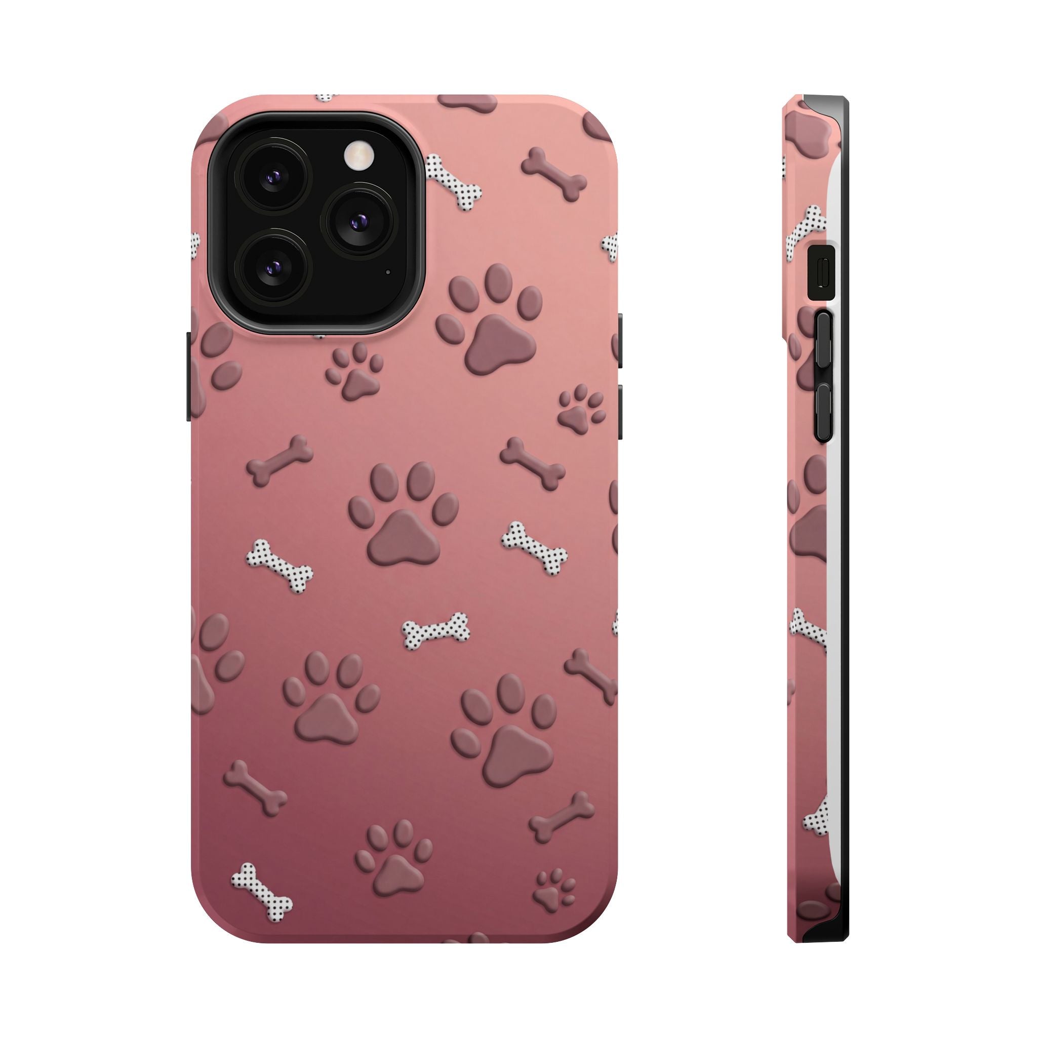 Paws & Bones Phone Case — Impact-Resistant Wireless Charging Cover