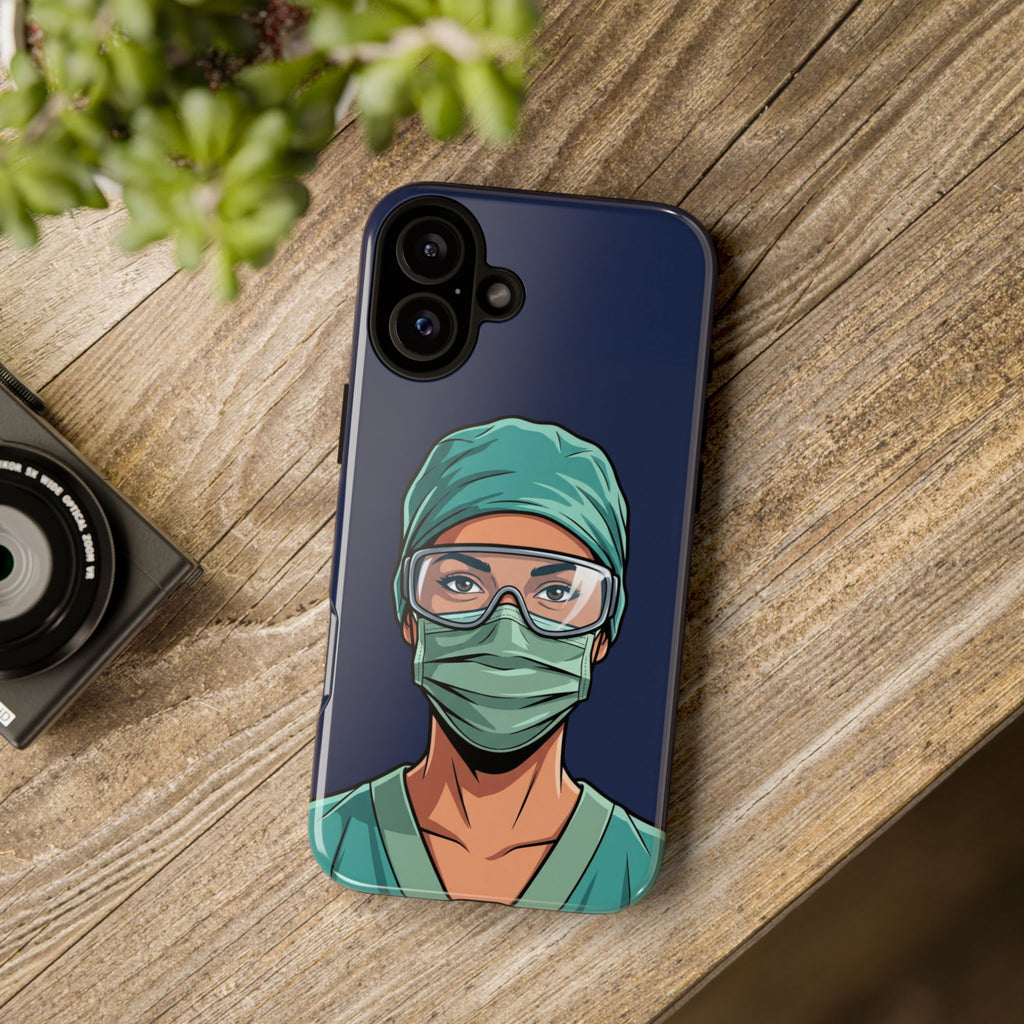 Nurse Illustrated Portrait Phone Case | iPhone & Samsung