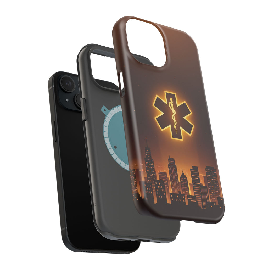 Paramedic/EMT Skyline Phone Case — Magnetic Wireless Charging Cover