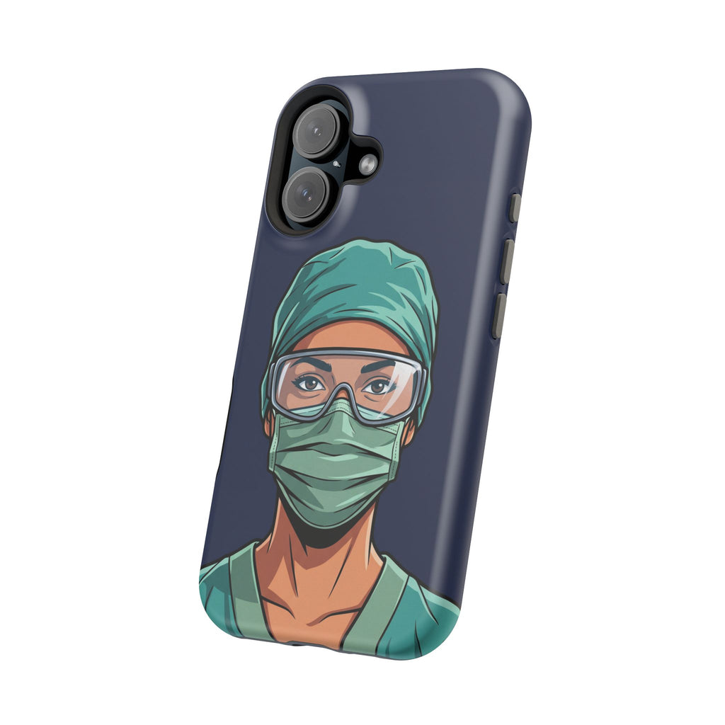 Bold Nurse Portrait Phone Case — Magnetic Wireless Charging Cover