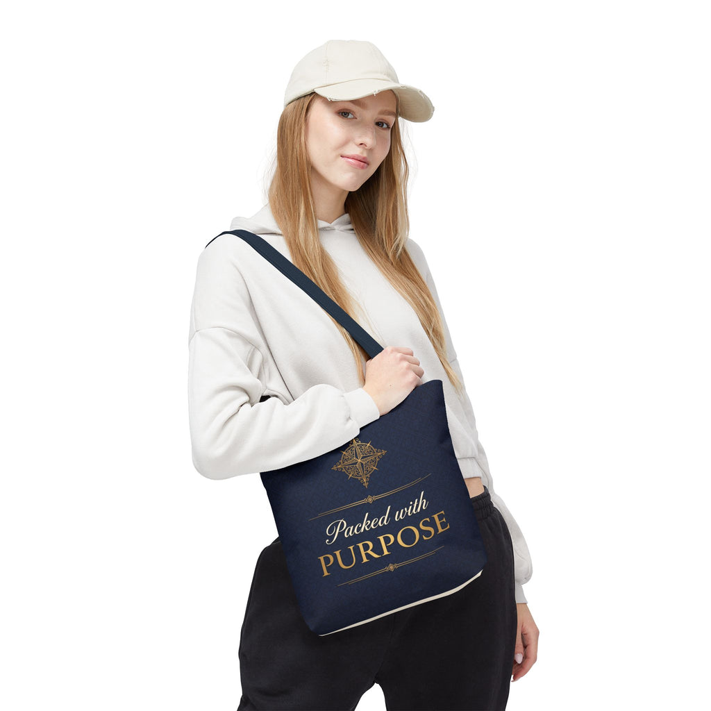 Packed with Purpose Tote | Inspirational Nurse Gift Tote Bag | Healthcare Worker Appreciation Gift | Premium Polyester Carry-All