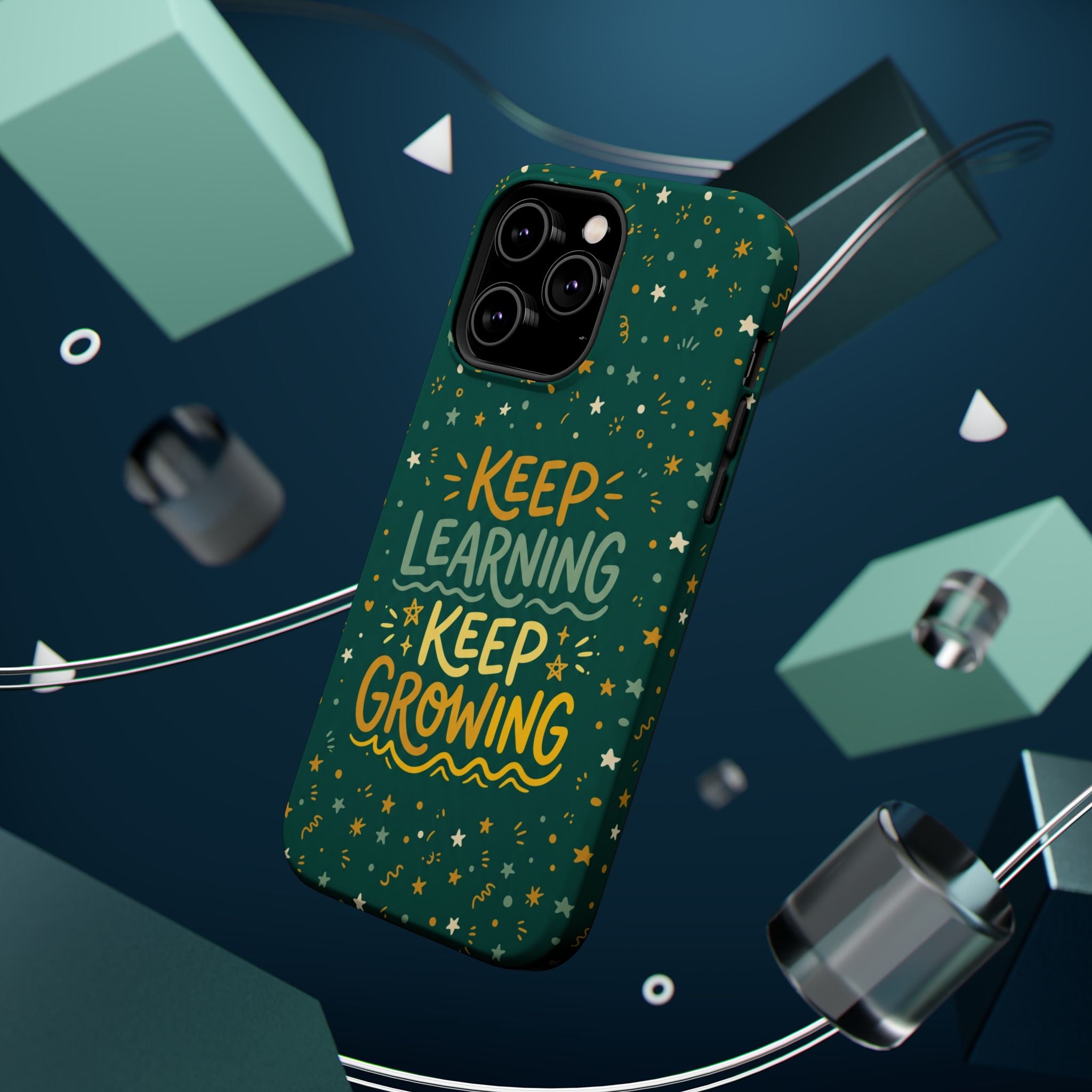 Keep Learning Keep Growing Teacher Phone Case — Wireless Charging Cover