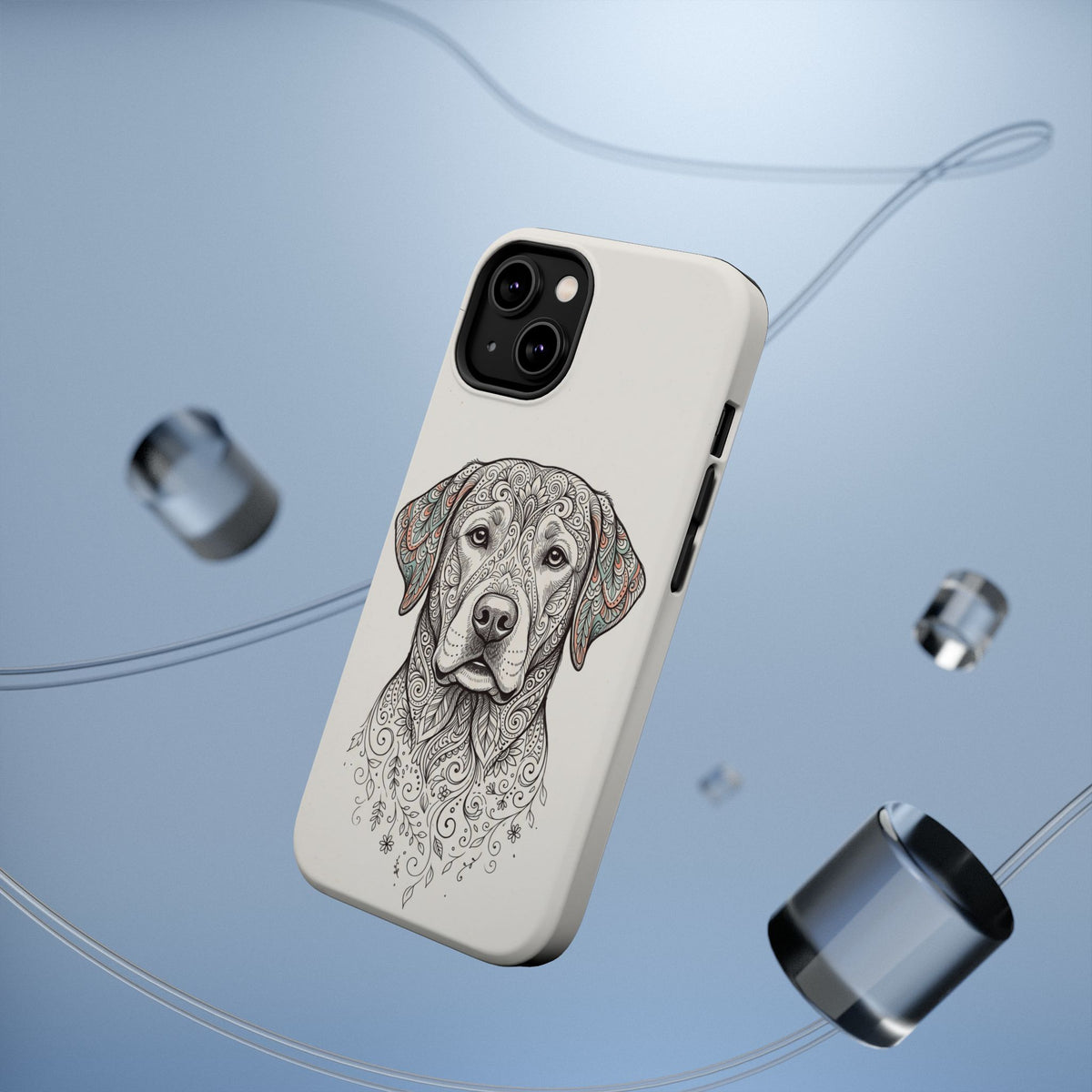 Mandala Labrador Phone Case — Tough Magnetic Case with Wireless Charging