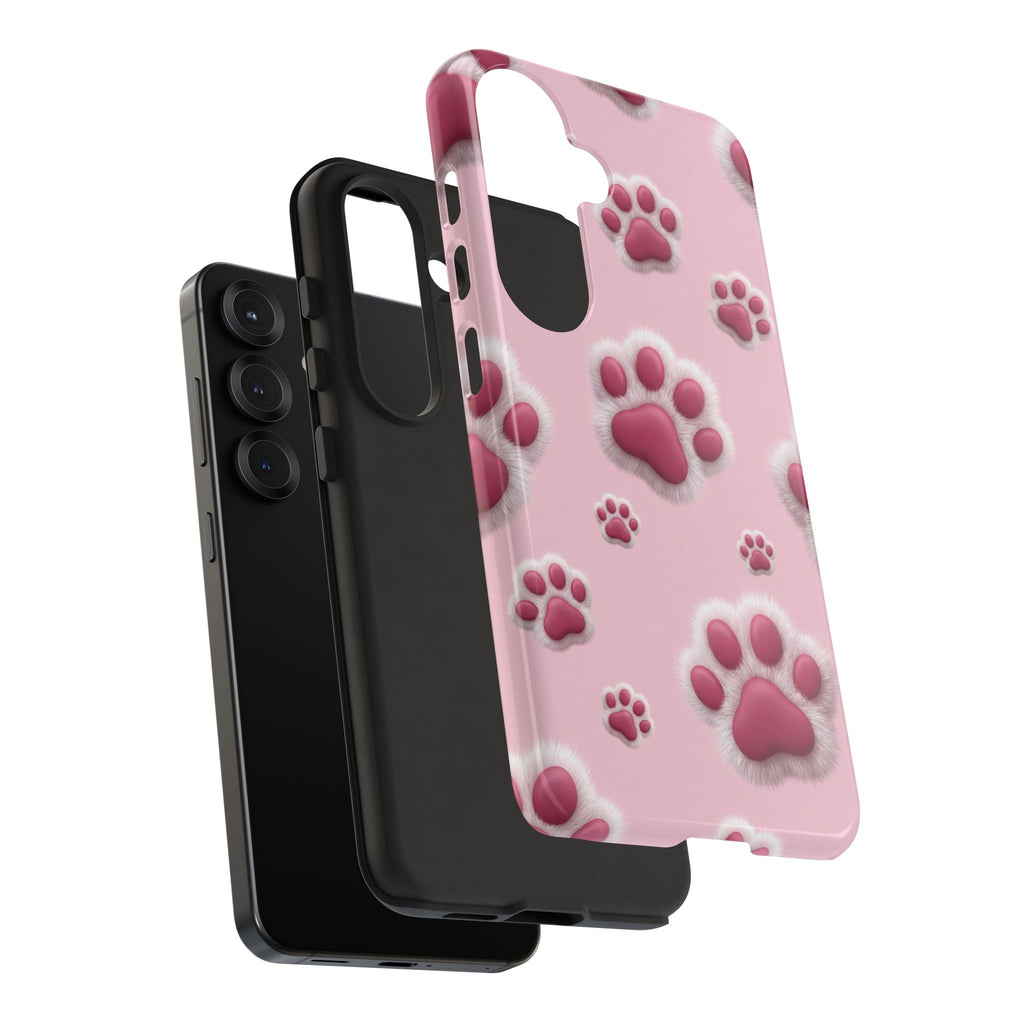 iphone & Samsung - Pink Paws Tough Phone Case — Cute Protective iPhone Cover