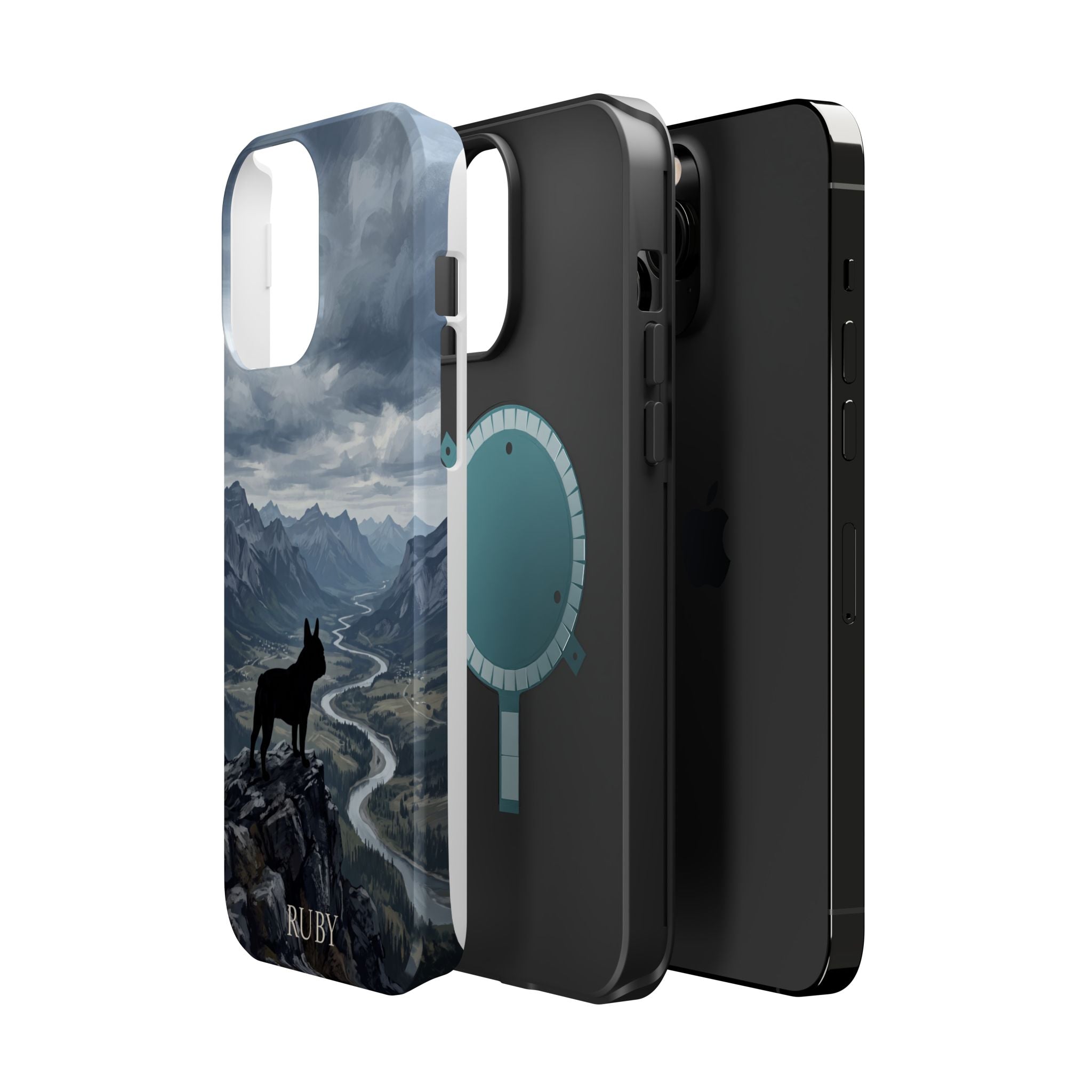 Personalized French Bulldog Mountain Valley Phone Case — Wireless Charging Cover