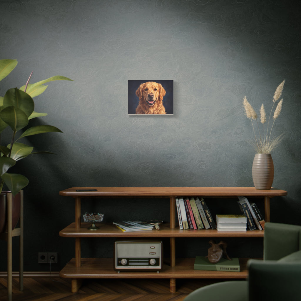 Golden Retriever Portrait Matte Canvas Wall Art