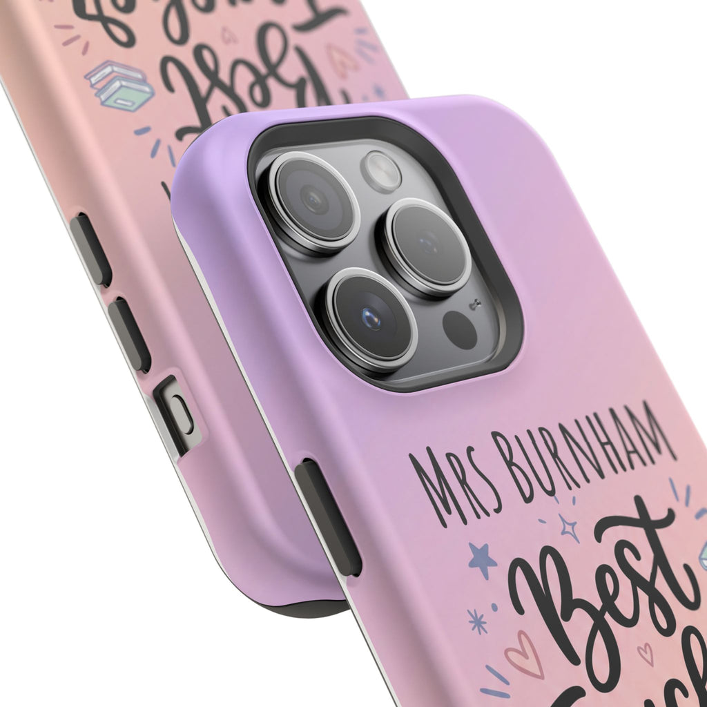 Best Teacher Ever Personalized Phone Case — Wireless Charging Cover