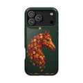 Autumn Leaves Horse Phone Case — Tough Magnetic Case with Wireless Charging