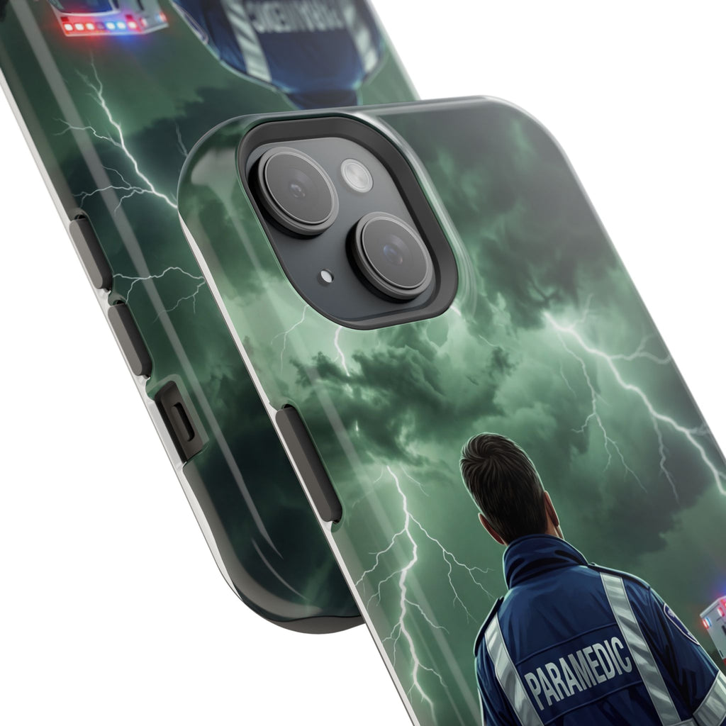 Paramedic Green Storm Phone Case — Magnetic Wireless Charging Cover